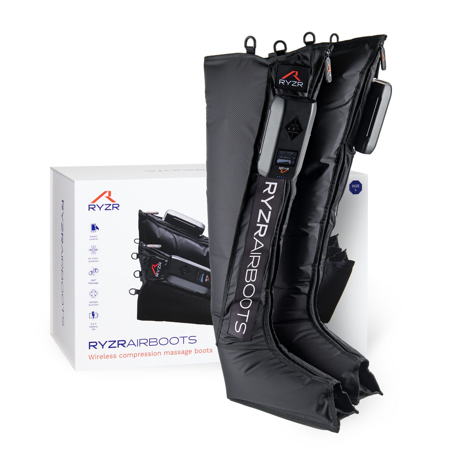 RYZR Fußmassagegerät RYZR Airboots - Recovery Boots für Lymphdrainage & Muskelregeneration