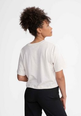 MELA Kurzarmshirt Damen Cropped T-Shirt DESNA Rippbündchen