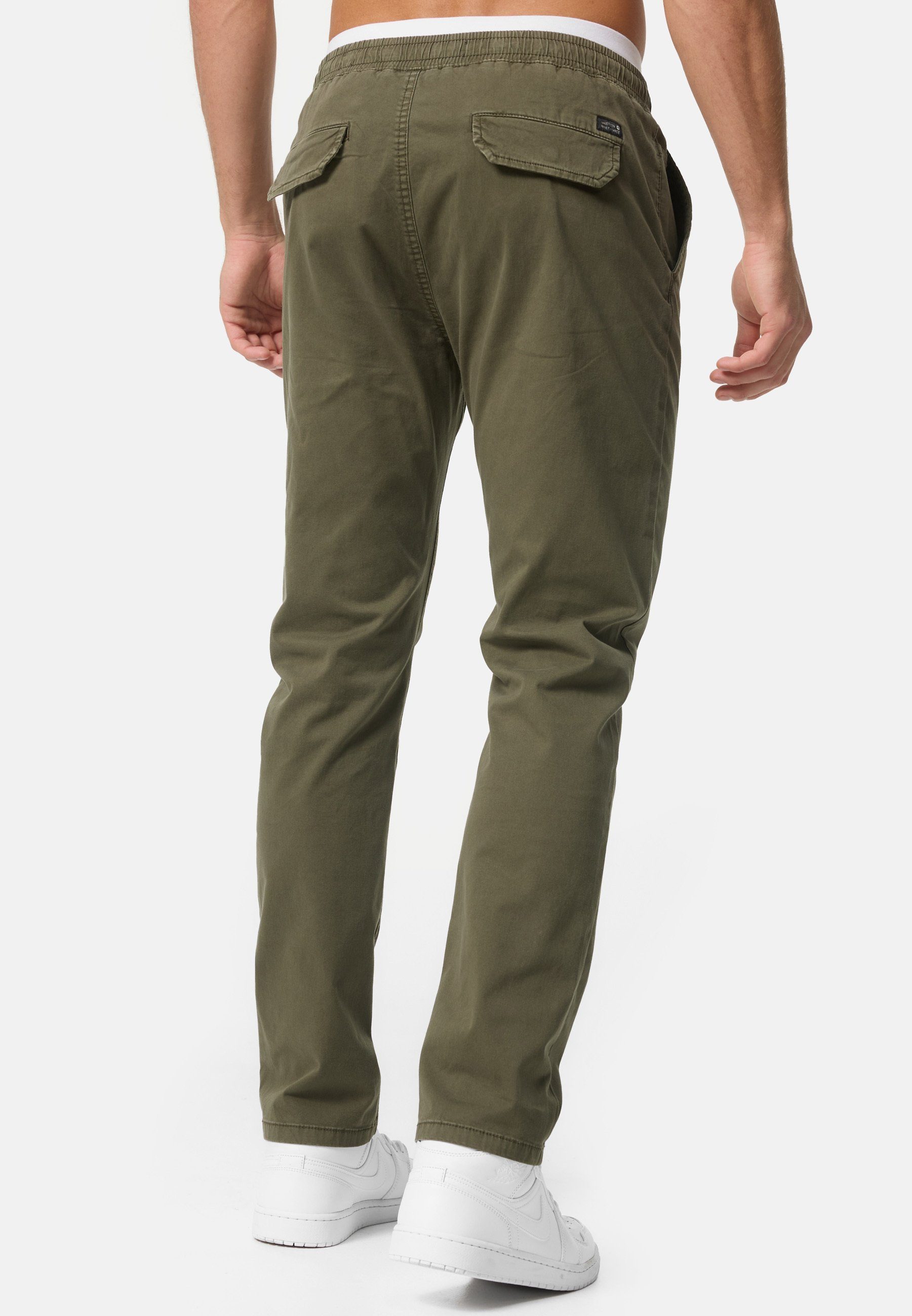 INDICODE Chinohose Herren Osborne Chino Hose Herrenhose mit elastischem Bund und Kordelzug – Bild 5 von 5