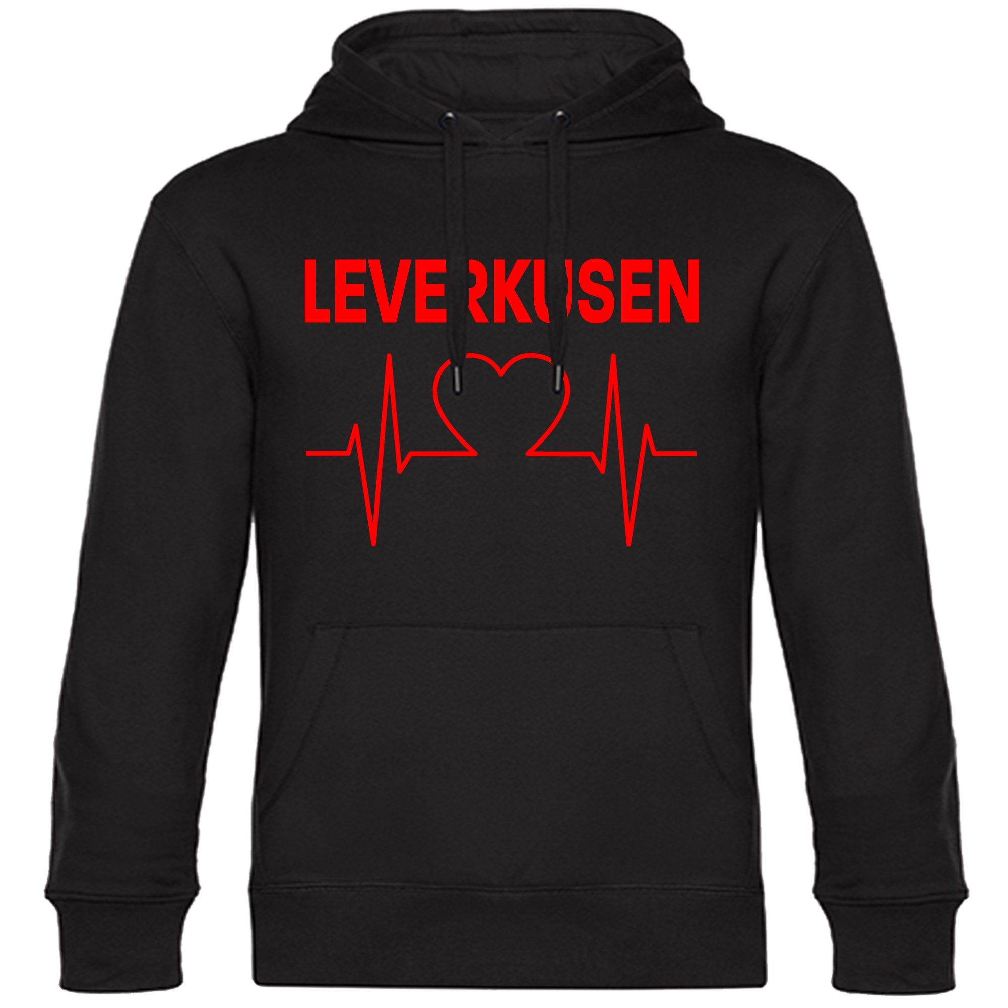 multifanshop Kapuzensweatshirt Leverkusen - Herzschlag - Hoodie günstig online kaufen