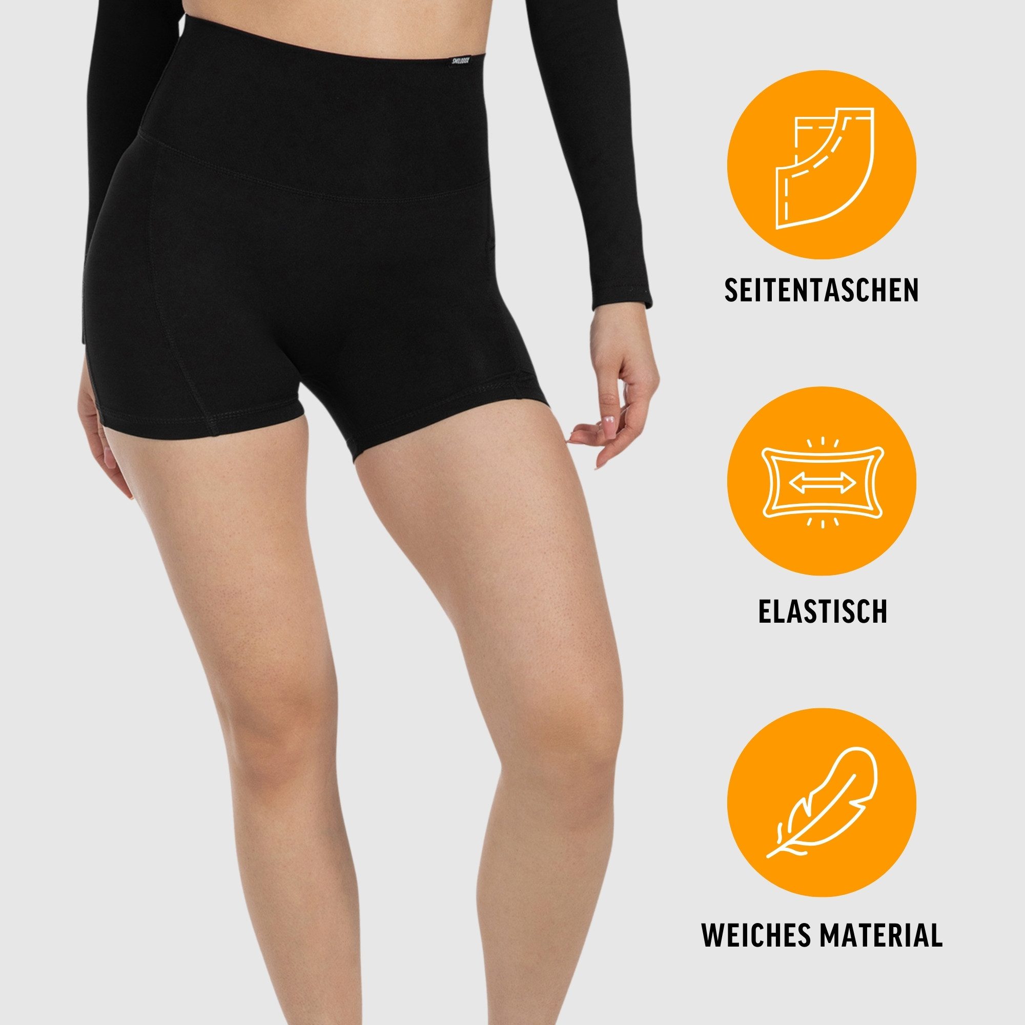 Smilodox Shorts Lissa, High Waist Radlerhose mit seitlichen Eingrifftaschen günstig online kaufen