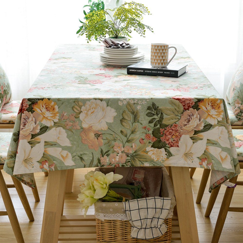 Vintage-Blumenmuster-Tischdecke, quadratisch Tischdecke, HOMEIDEAS
