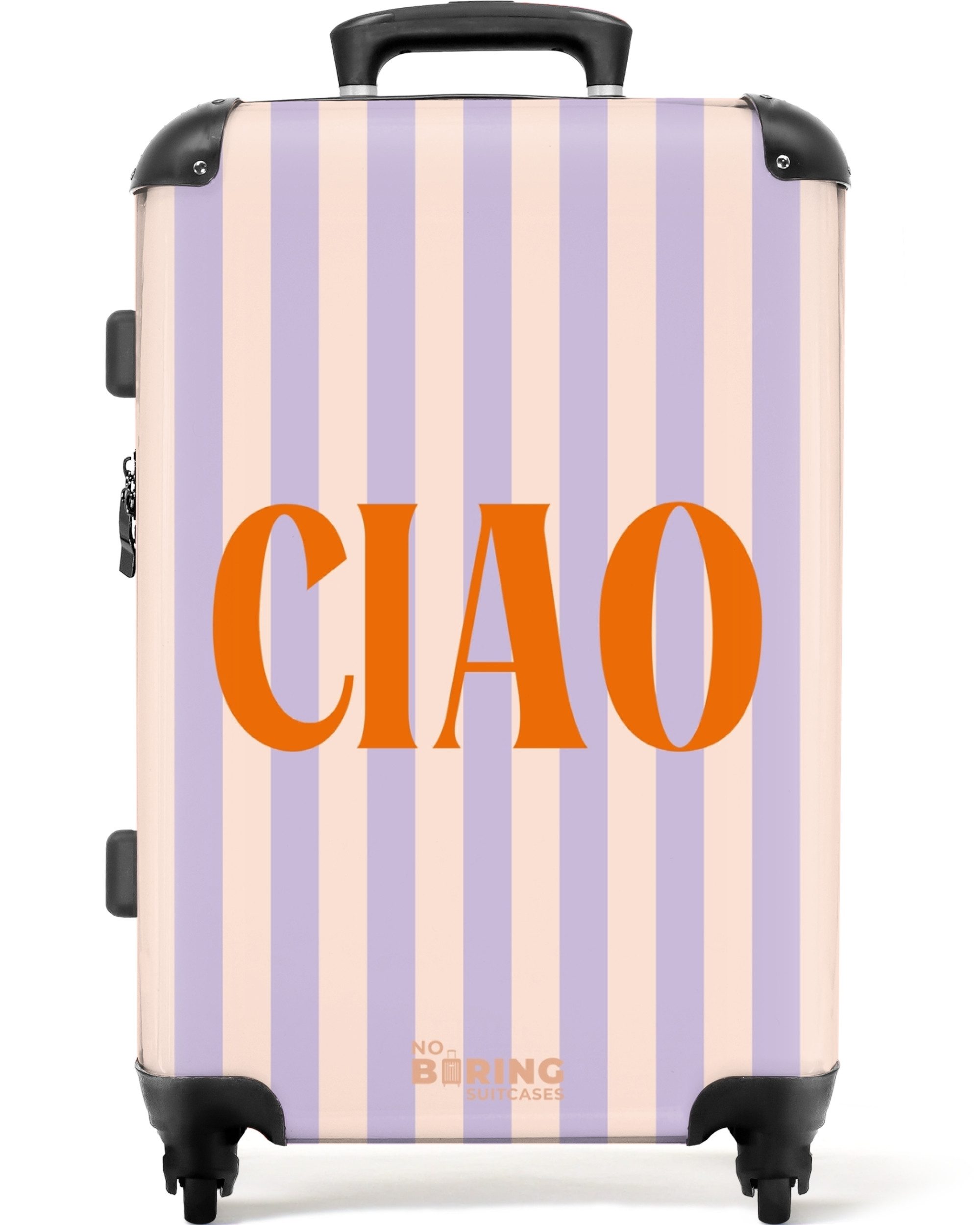 NoBoringSuitcases.com© Hartschalen-Trolley Das Zitat "ciao" in Pastellfarbe günstig online kaufen