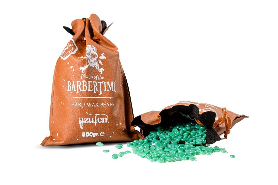 BARBERTIME Warmwachs-Haarentferner Hard Wax Beans Heißwachsperlen Warmwachs 500g Azulen