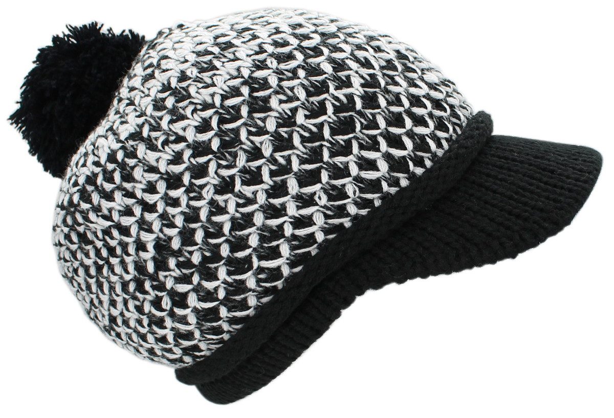 dy_mode Schirmmütze Damen Strickmütze Bunt Gestrickte Schirmmütze Winter Mü günstig online kaufen