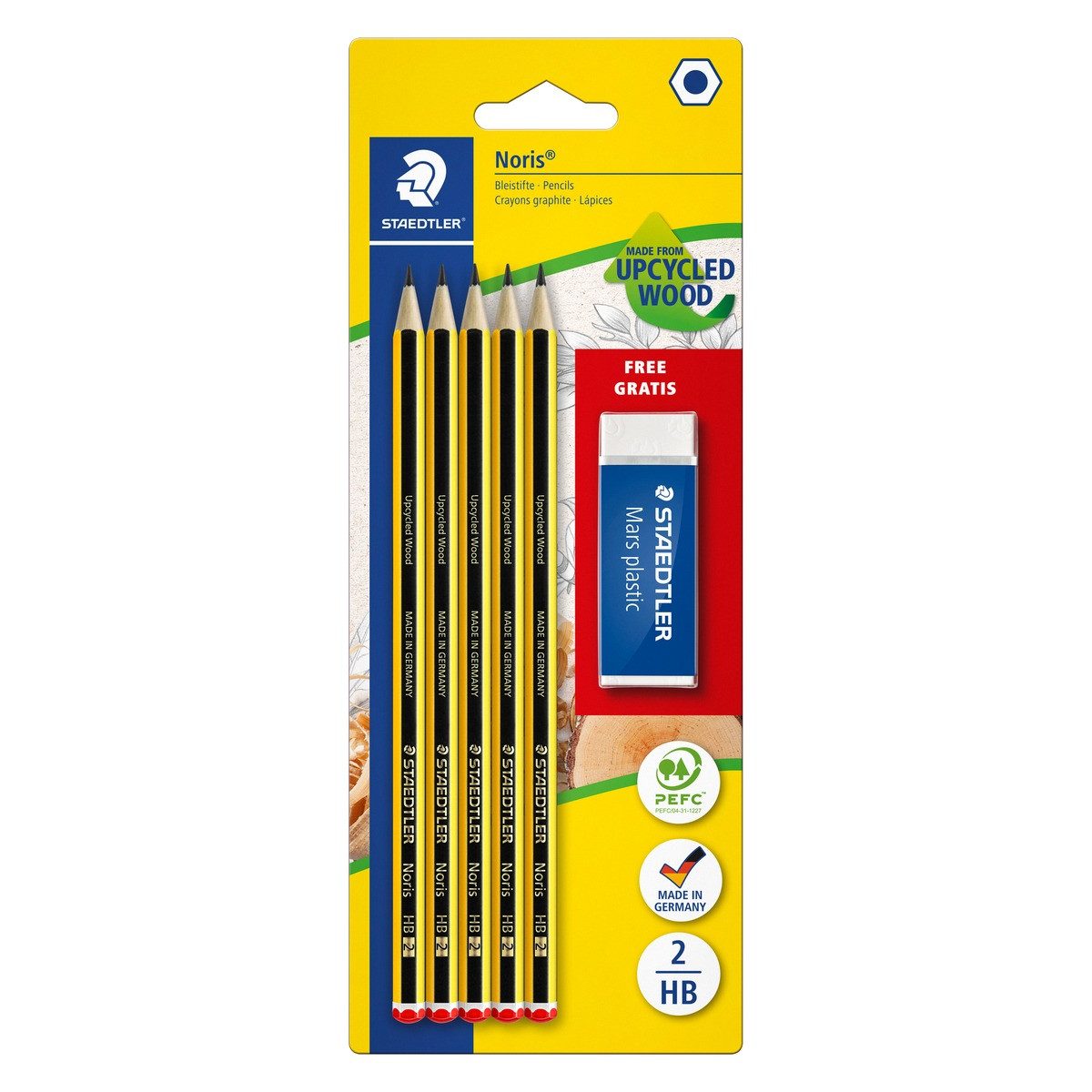 STAEDTLER Bleistift STAEDTLER Bleistift Set 5 Stück Noris HB + 1 Radierer