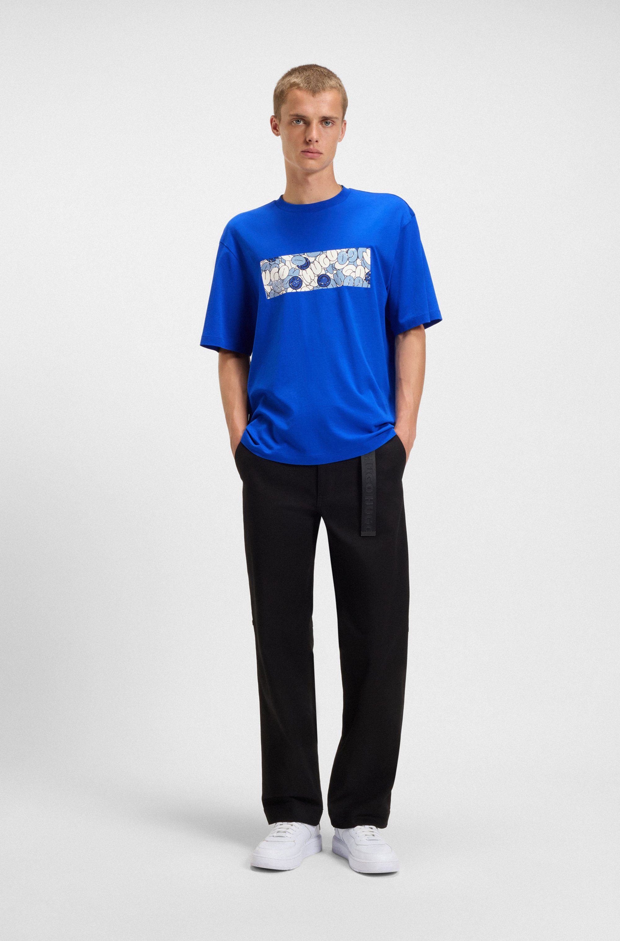 HUGO T-Shirt Nurix mit coolem Druck