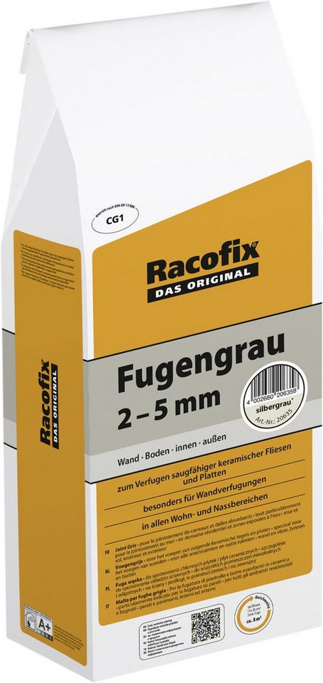 Thumbnail - Aco Fugenmörtel Racofix Fugengrau 2 - 5 mm silbergrau 5 kg