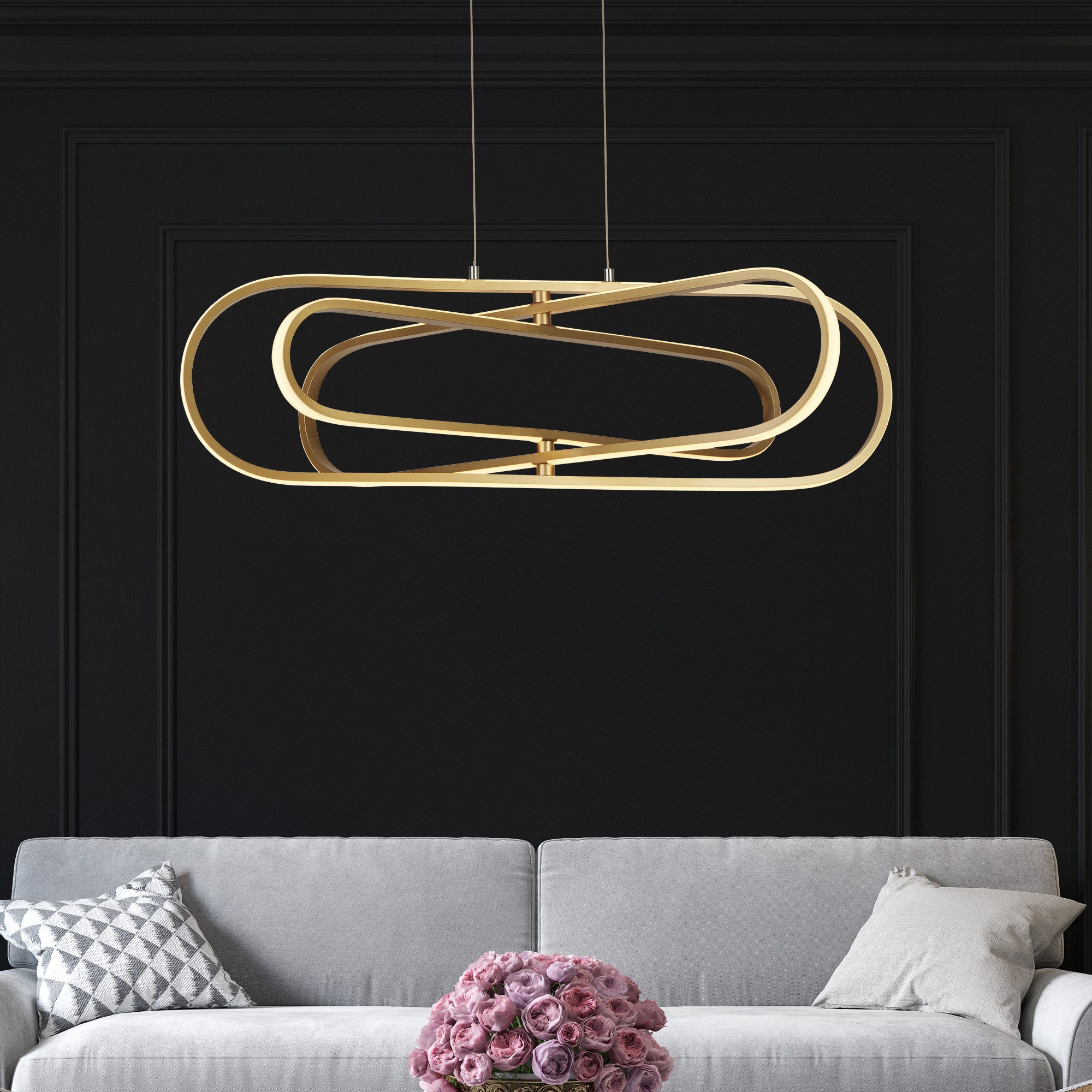 Searchlight LED-Hängeleuchte Hängeleuchte Clip, 1-flammig, LED fest integriert, Farbwechsler, Minimalistisches Ambiente