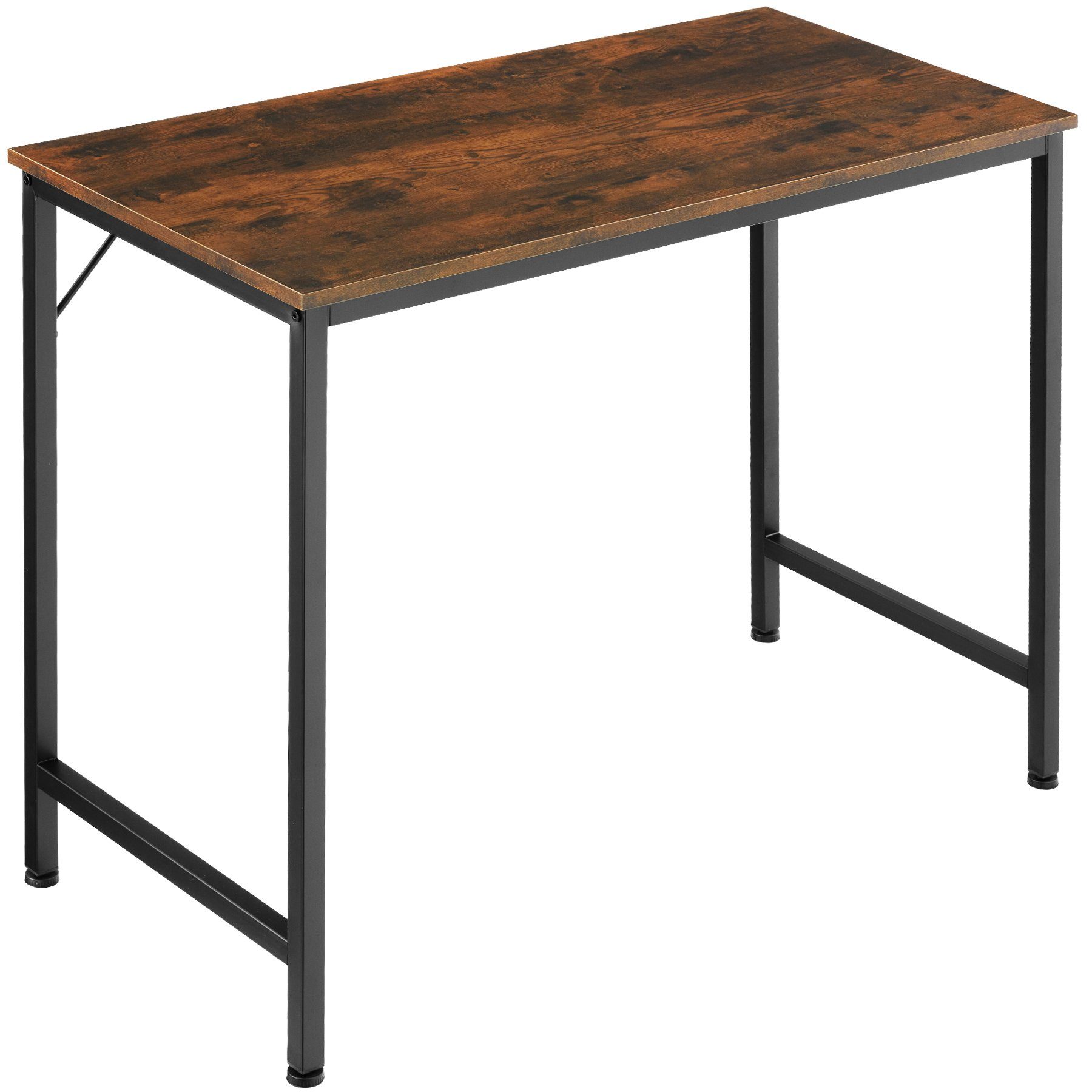 dunkel, Holz (1-St., rustikal tlg) Jenkins tectake Industrial Schreibtisch 1