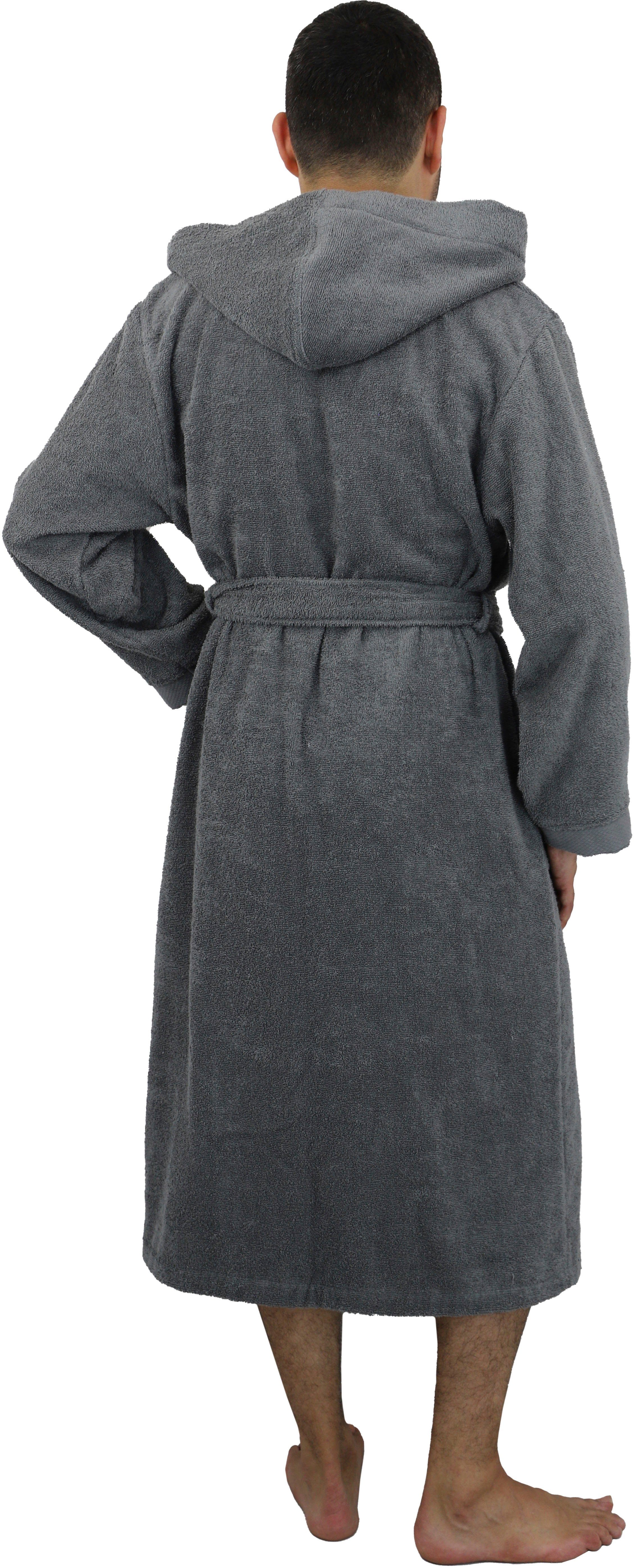 OTTO home Unisex-Bademantel Tailles, ideal für Sauna & Spa, Hotelbademantel, Morgenmantel, Langform, Walkfrottier, Kapuze, Gürtel, langer Bademantel für Damen und Herren, 100% Baumwolle, XS-3XL