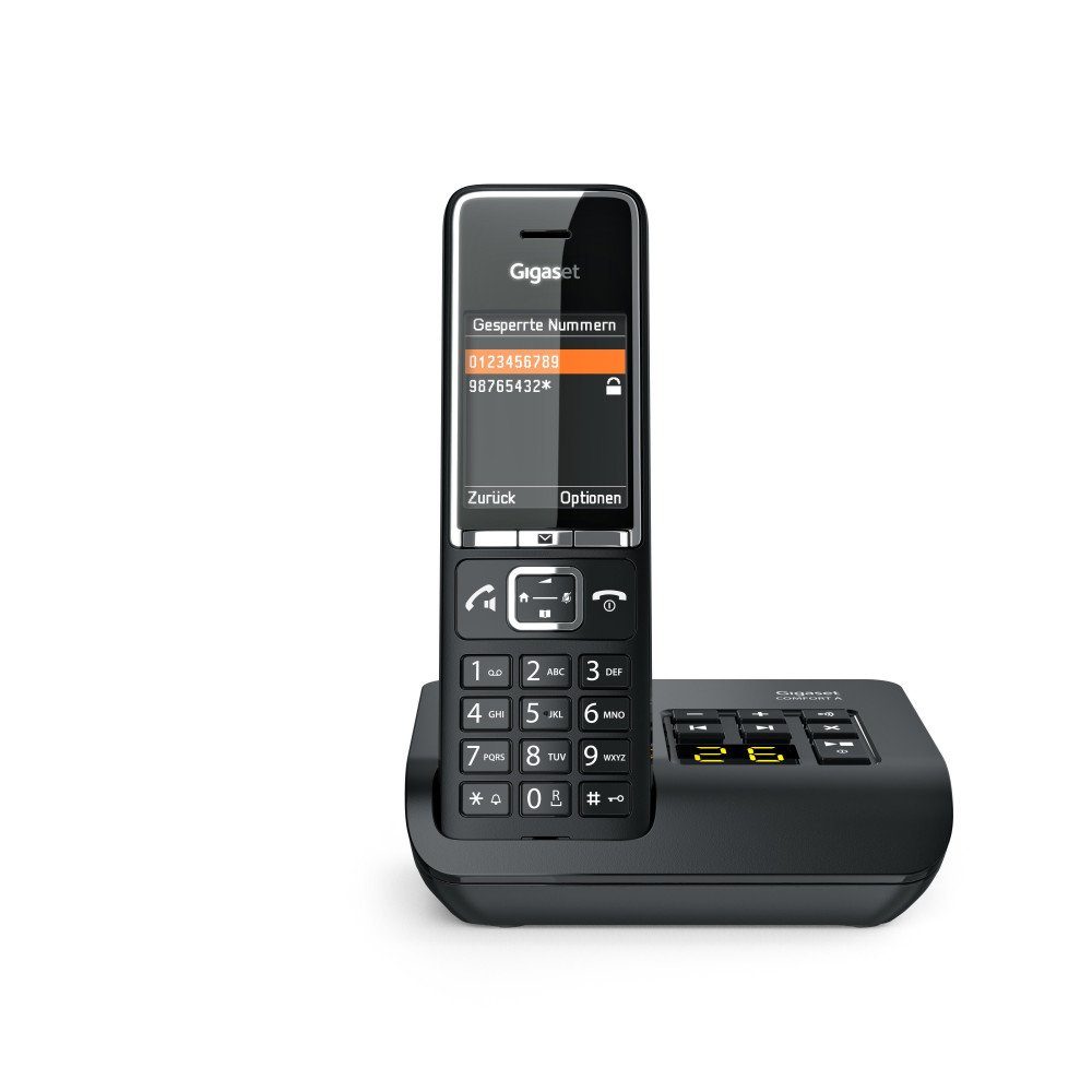 Gigaset COMFORT 550A schwarz Schnurloses Telefon Schnurloses DECT-Telefon