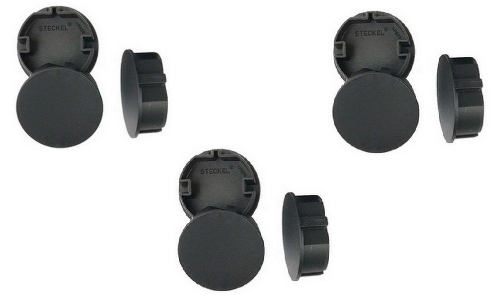 STECKEL Wanddekoobjekt 9 Stück schwarze Steckdosen-Abdeckungen 26.B9 Staubschutz für Steckdos (Sparset, 9 St., 9er Set), Staubschutz, Spritzschutz, Sicherheit