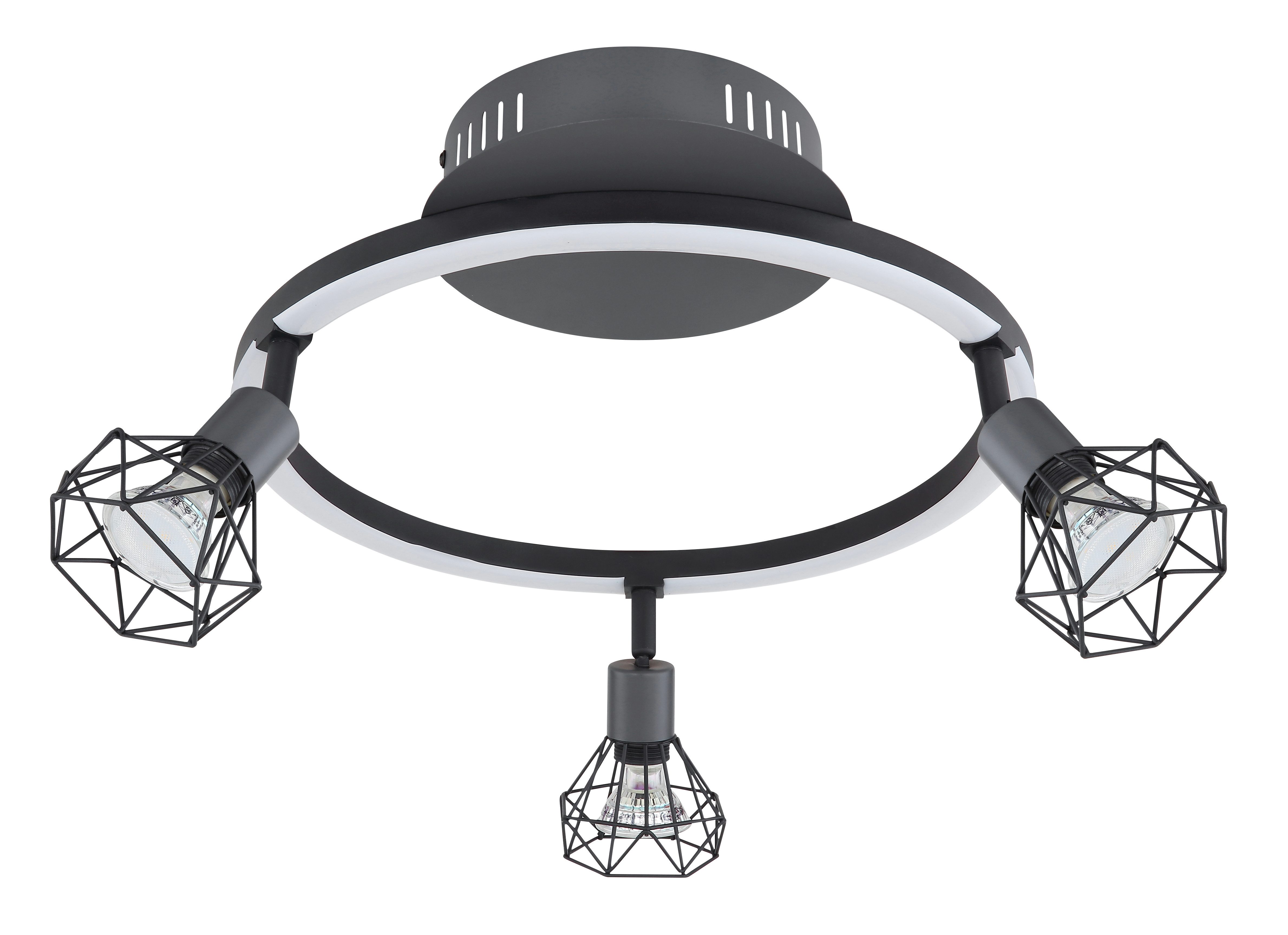 GLOBO LIGHTING Deckenstrahler JUTTA, LED fest integriert, Warmweiß, Spot Deckenspot Flur Schlafzimmer Wohnzimmer