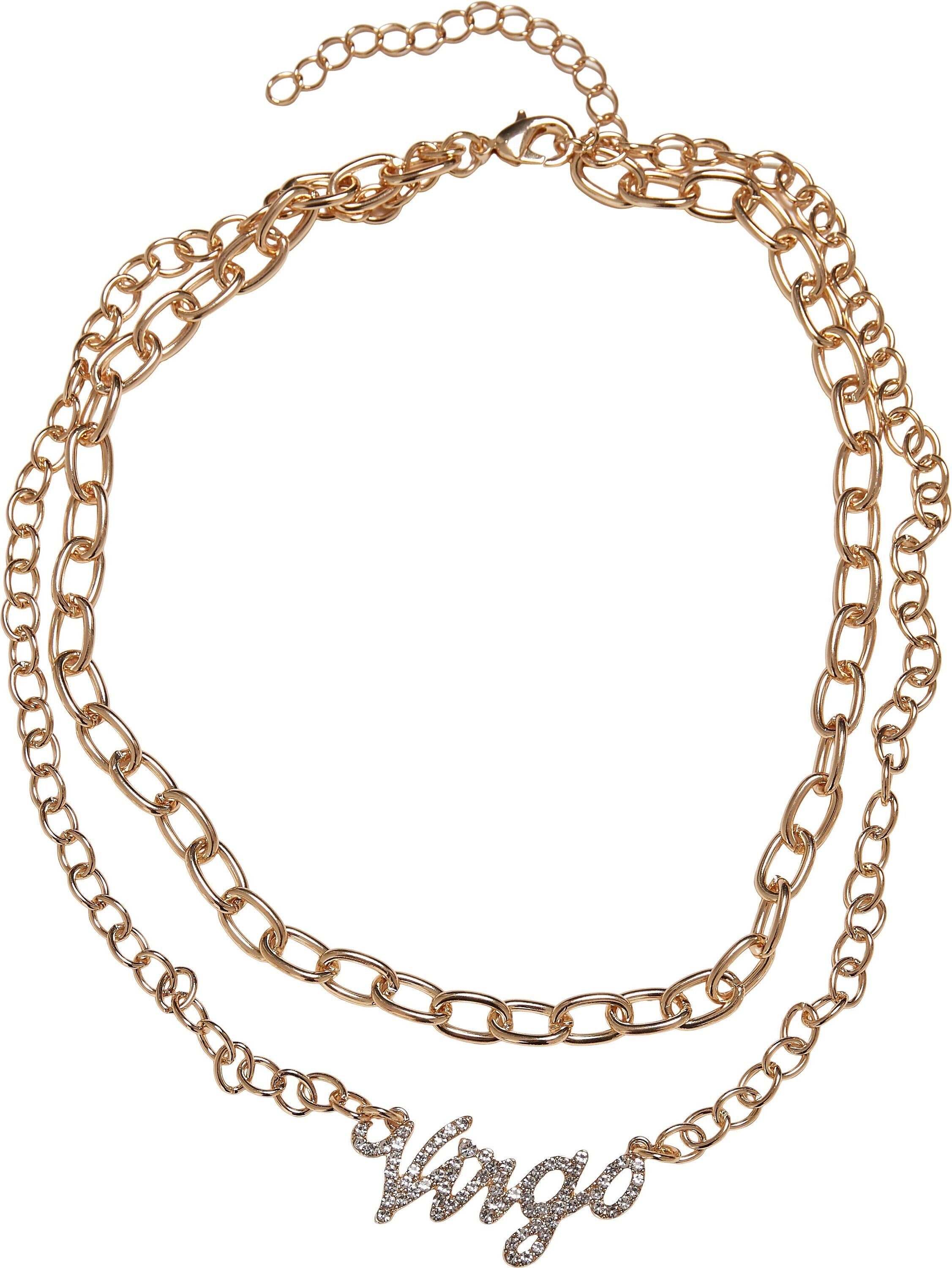 URBAN CLASSICS Edelstahlkette Accessoires Diamond Zodiac Golden Necklace virgo