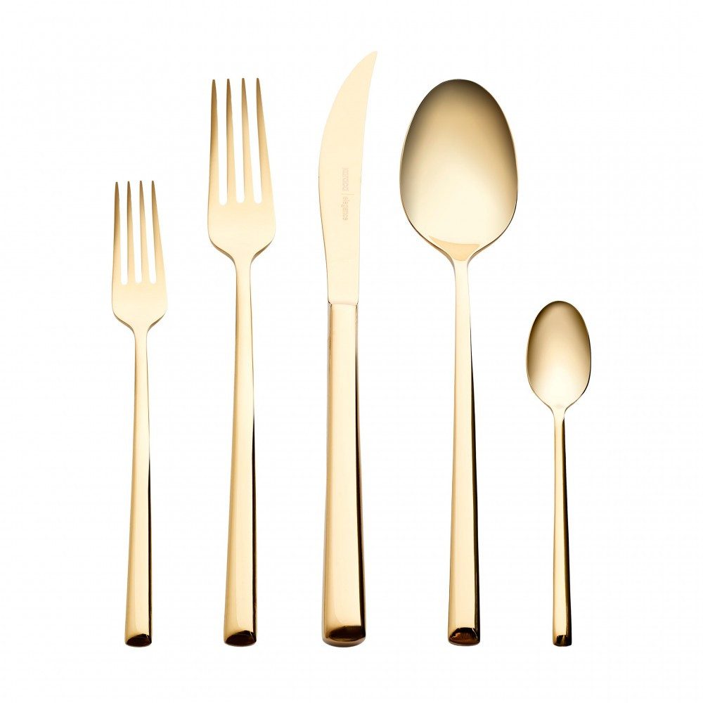 Karaca Besteck-Set Karaca Tivoli Shiny Gold 6-Personen 30-teiliges Besteckset (30-tlg), 6 Personen, 18/10 Edelstahl
