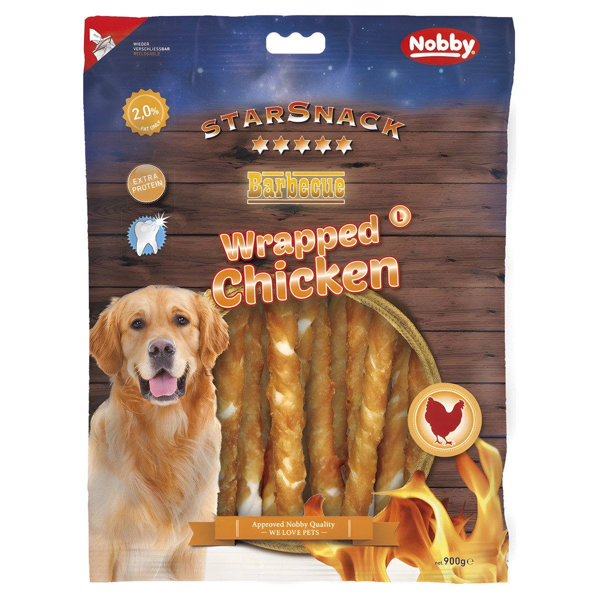 Nobby StarSnack BBQ Wrapped Chicken, für: Hund