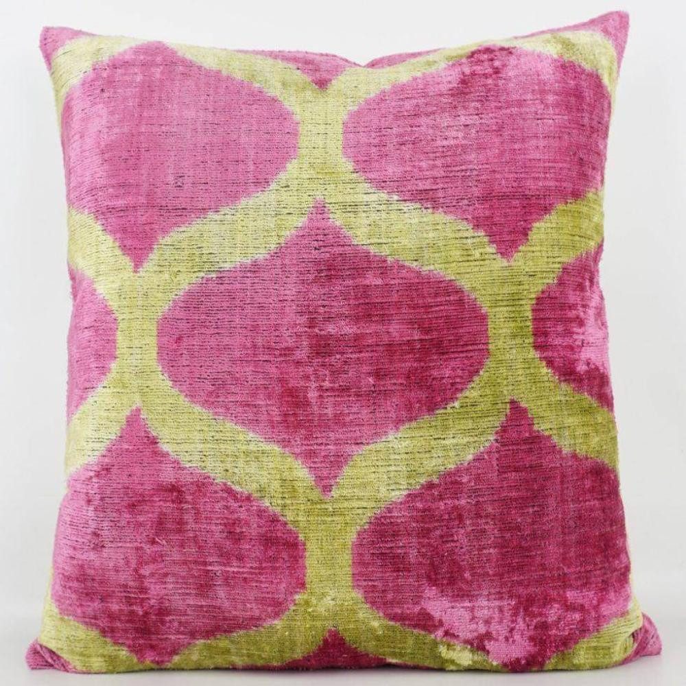 Thanks, A LOT Kissenhülle Thanks A LOT Kissenhülle Silk-Velvet Girlande Glow Pink-Rose-Gelb 50 x