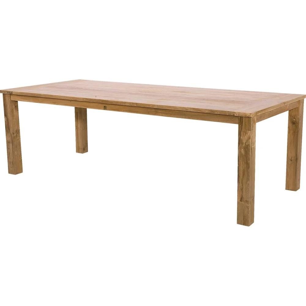 Gartentisch Teak Tisch Natur 240 x 100 x 76 cm