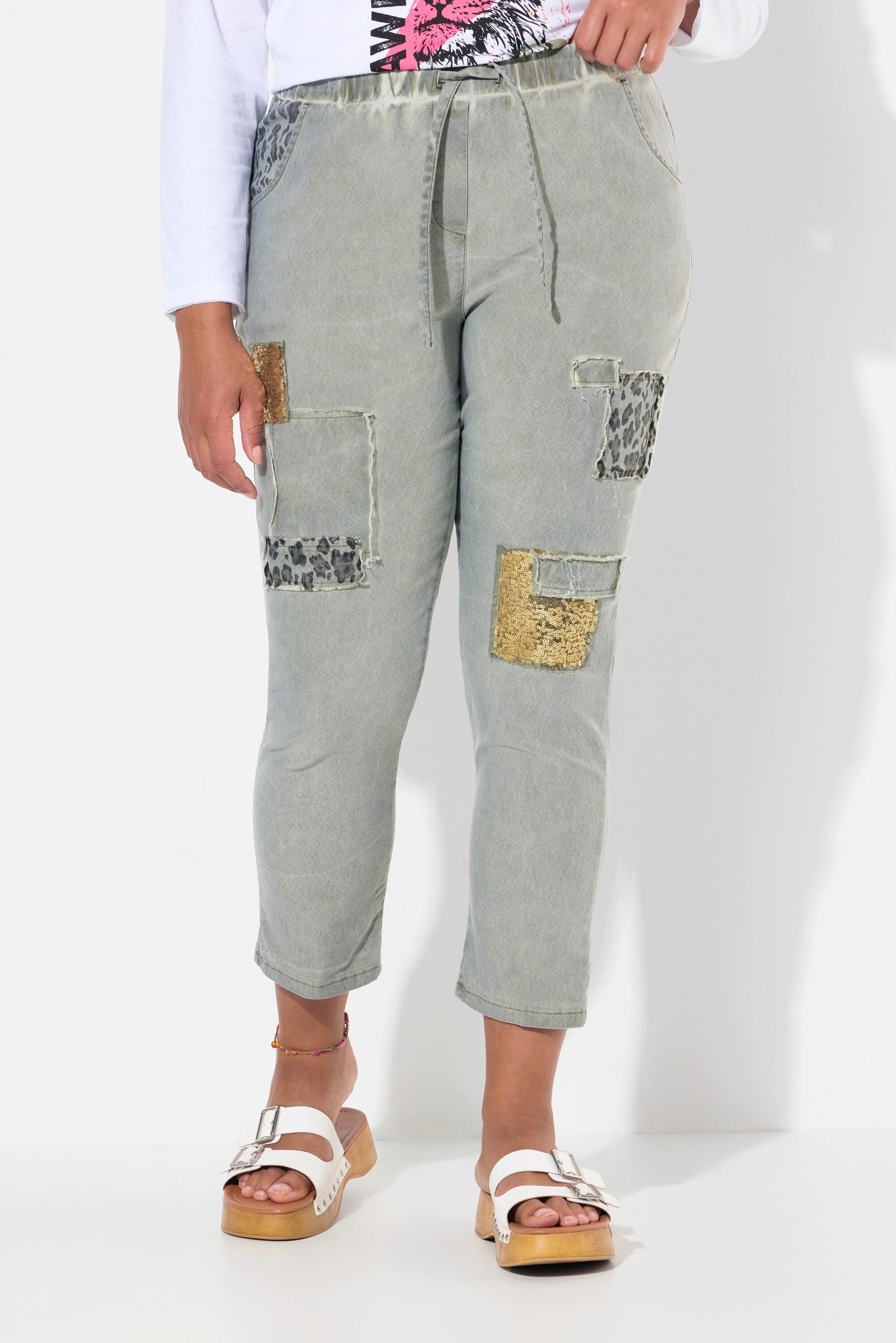 Angel of Style Funktionshose Hose Joggpants Crinkle Pailletten Elastikbund günstig online kaufen