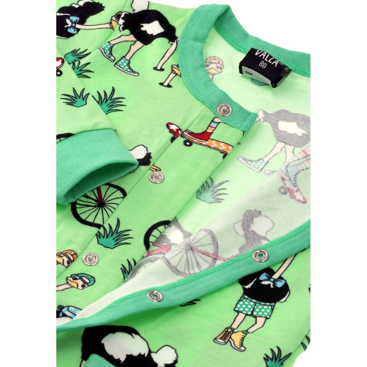 Villervalla Strampler Strauß Unisex Kinder Einteiler, Overall, Babyanzug, Babyoverall, Babyanzug