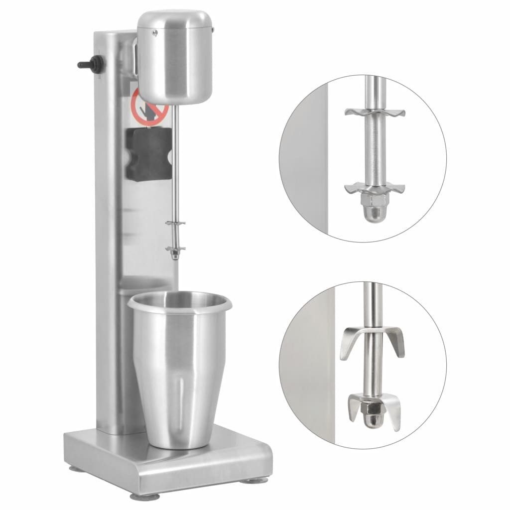 vidaXL Настольные миксеры Milchshake-Mixer Edelstahl 1 L, 80 W