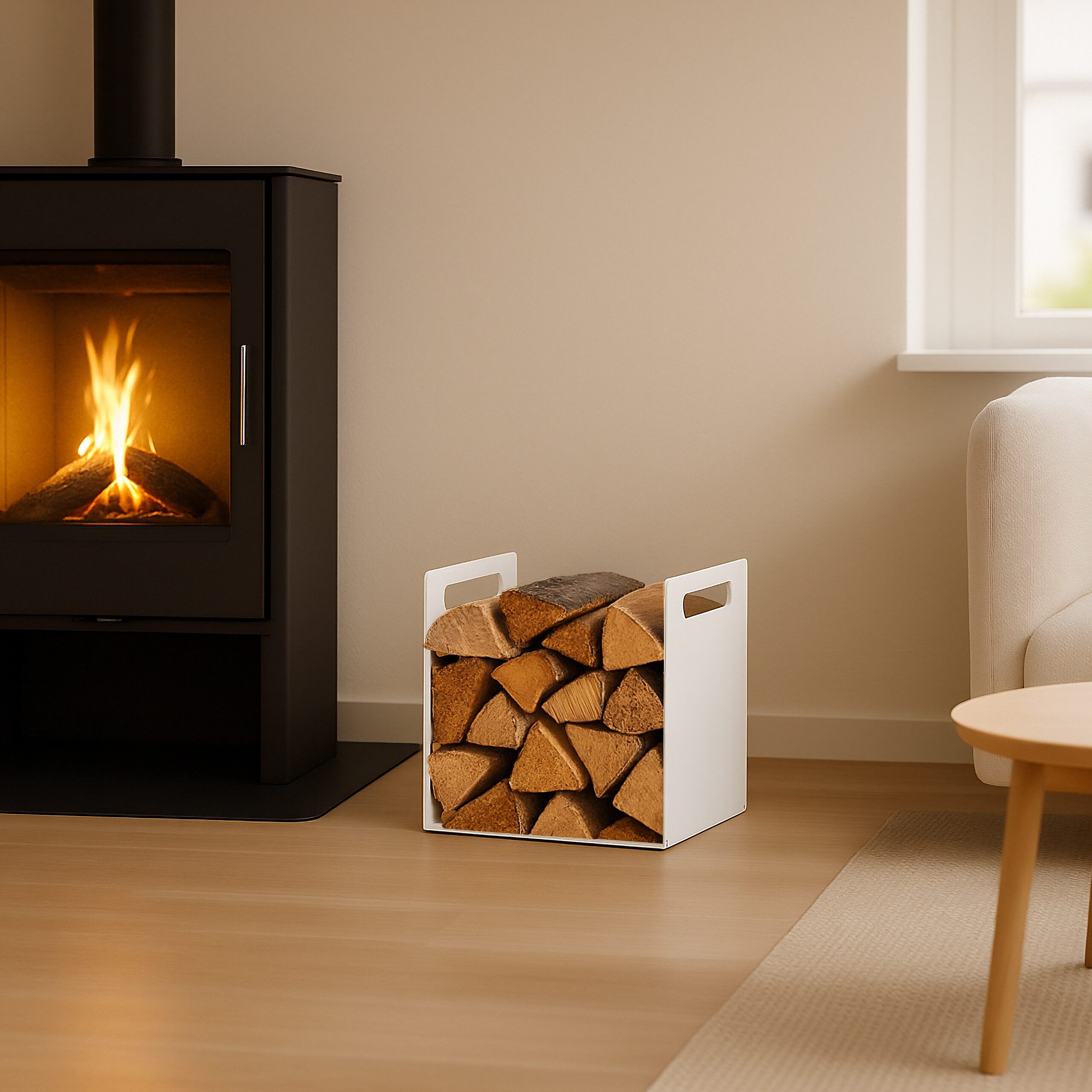 relaxdays Kaminholzregal Modernes Kaminholzregal aus Metall, BxTxH:40x30x35 günstig online kaufen