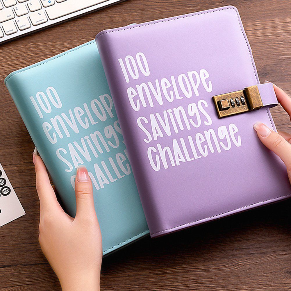 Blusmart Notizbuch Notizbuch Mit Umschlagherausforderungen Passwortsperre Und 100 purple