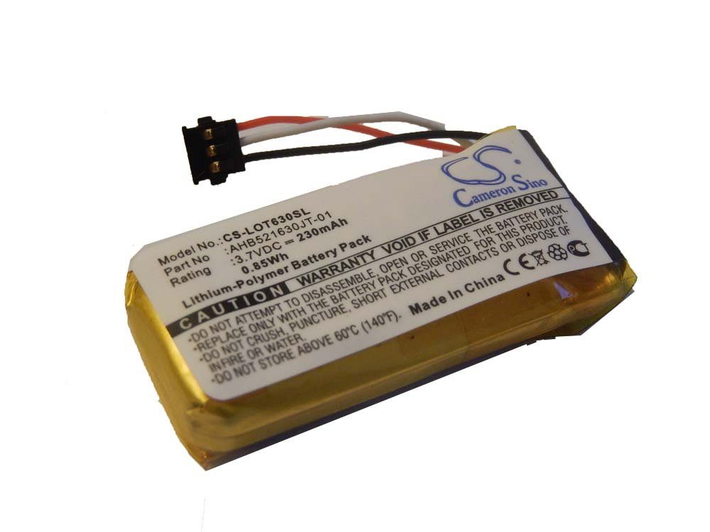 (3,7 230 V) vhbw 1311 Akku AHB521630PJT-01, Li-Ion mAh Logitech Ersatz für für