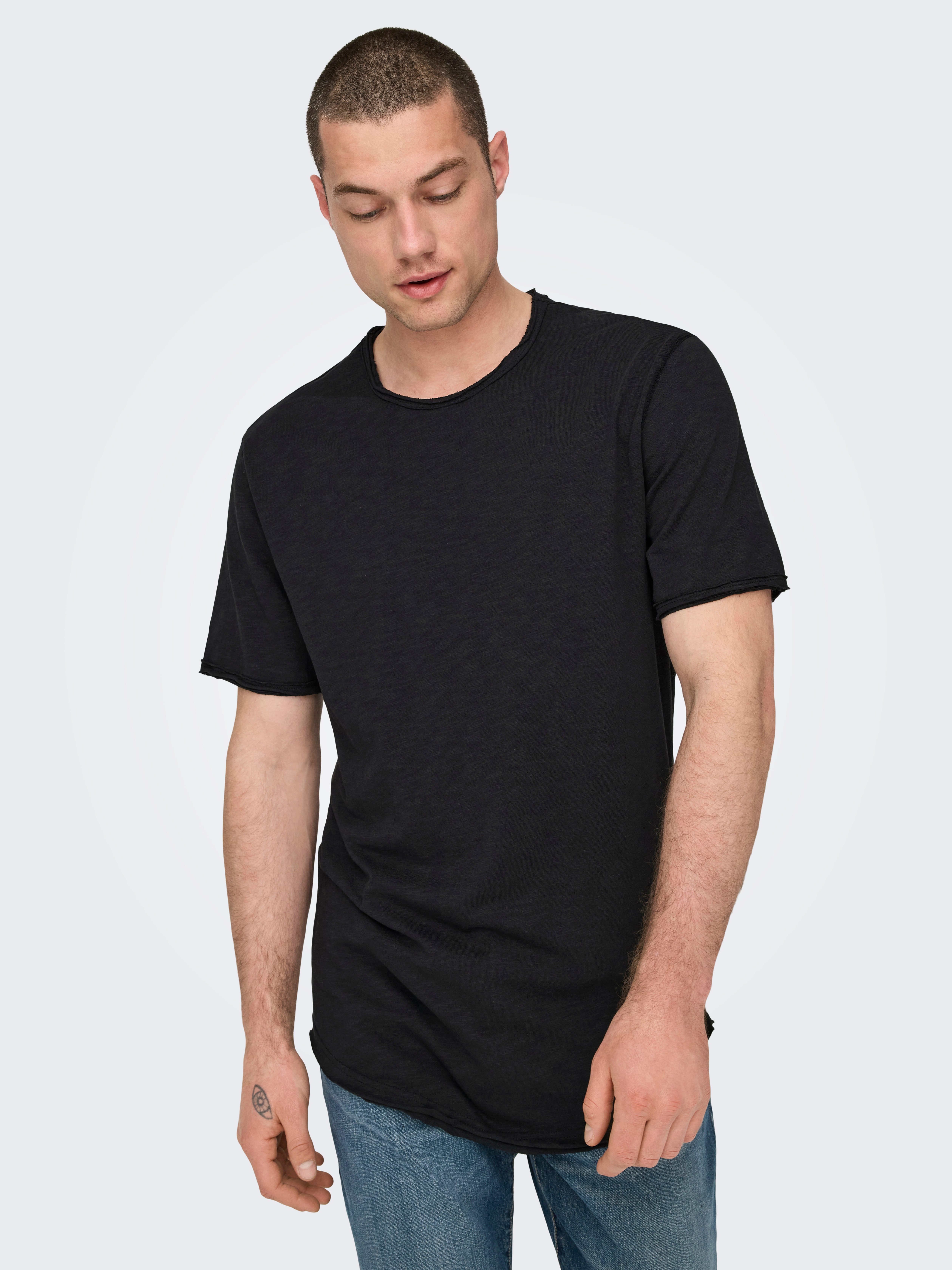 ONLY & SONS T-Shirt ONSBENNE LONGY SS TEE NF 7822 NOOS