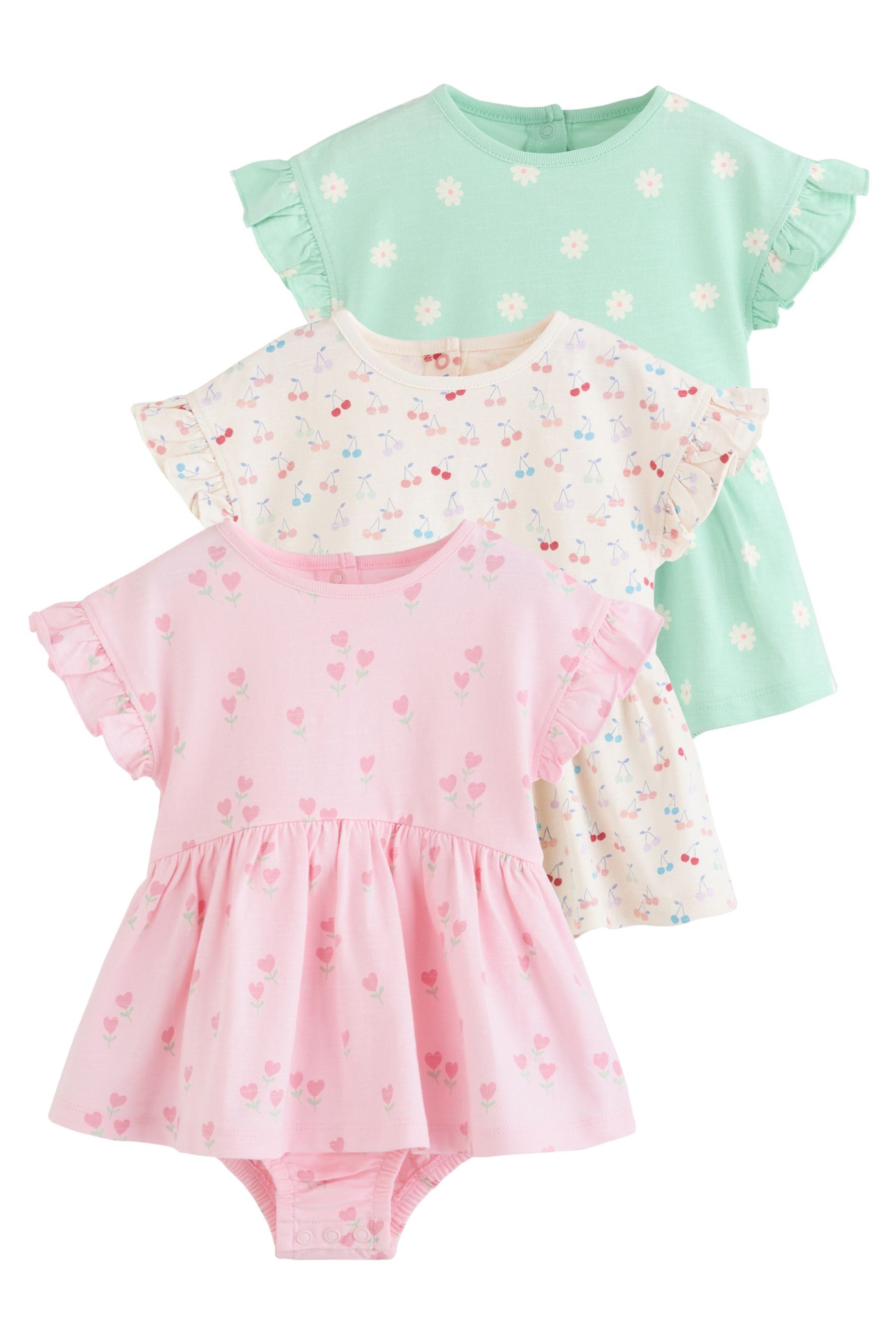 Next Strampler Strampelanzüge aus Jersey, 3er-Pack (3-tlg)