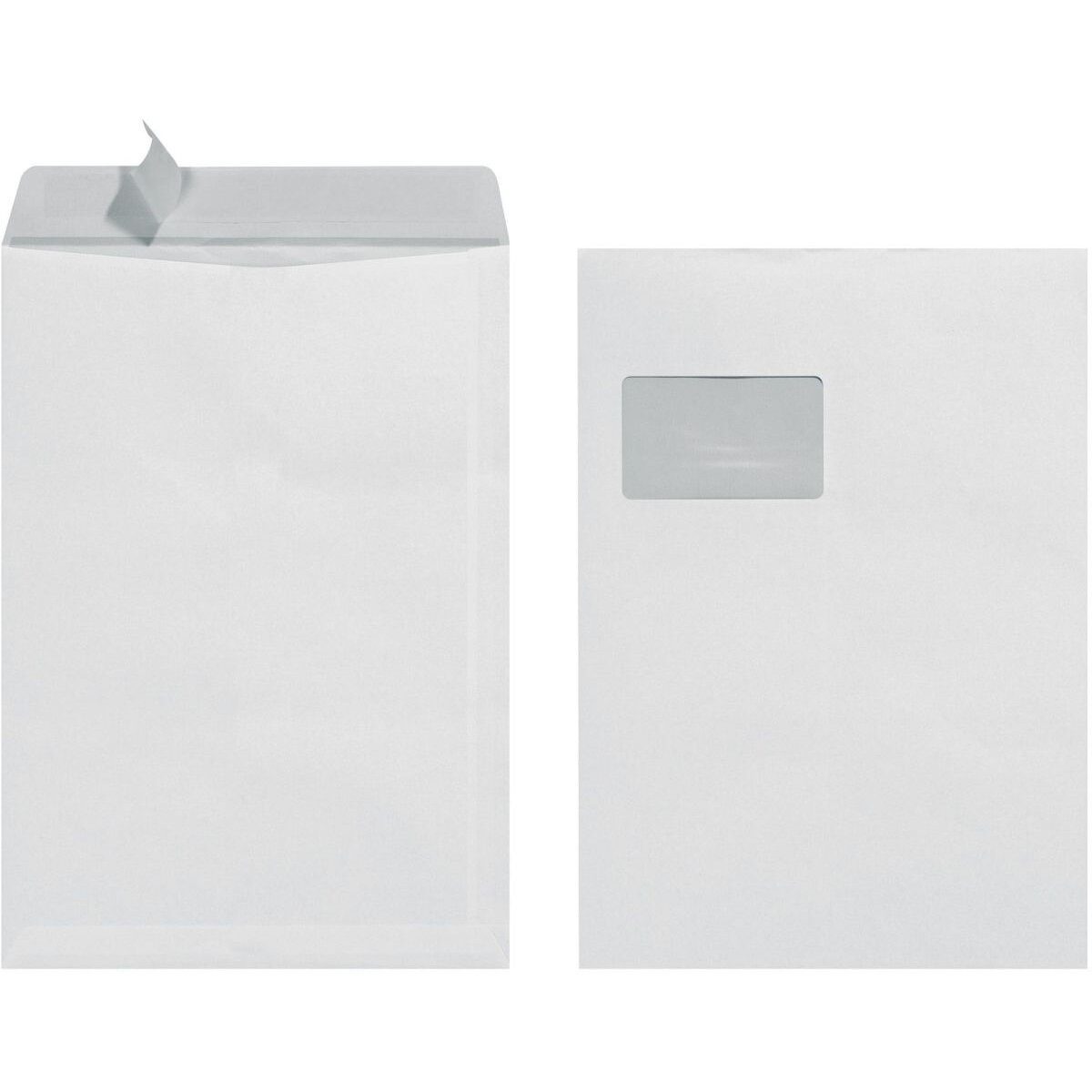 Herlitz Versandtasche Versandtaschen C4 Haftklebung mit Fenster VE=10 Stück weiß 90g/qm