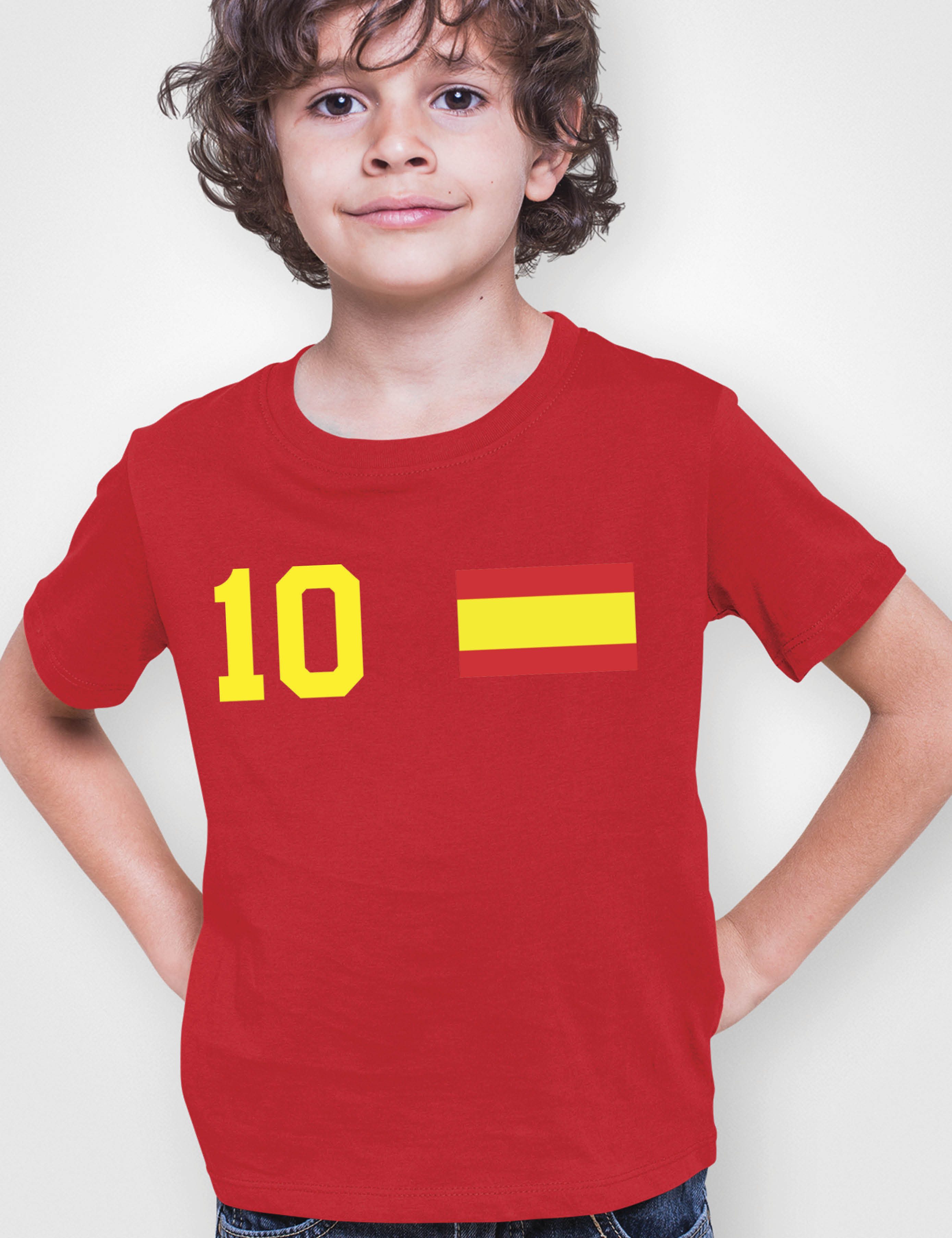 Youth Designz T-Shirt Spanien Kinder T-Shirt im Fußball Trikot Look WM 2026 mit trendigem Motiv