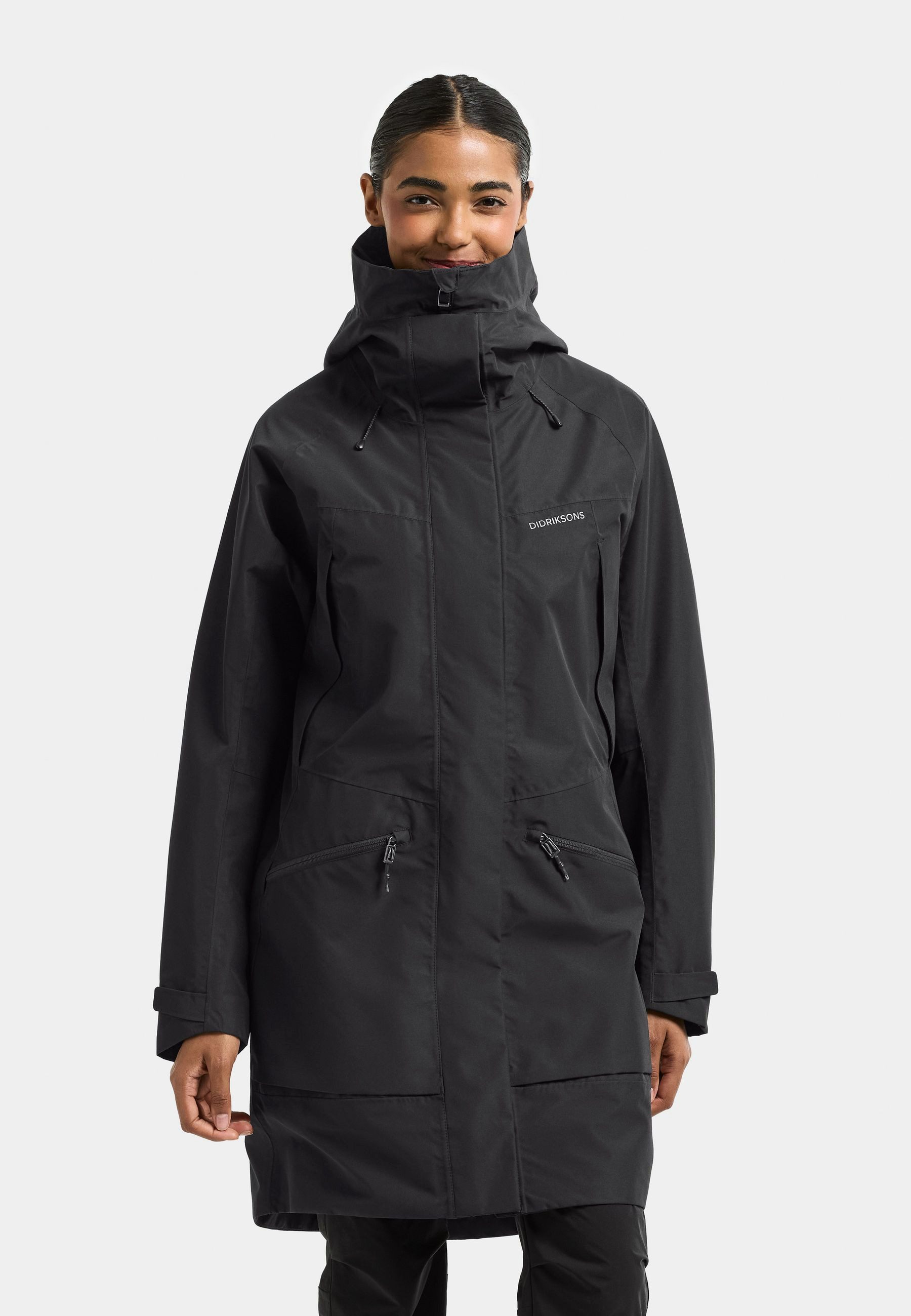 Didriksons Parka Damen Übergangsjacke Mantel Wasserdicht ILMA mit Kapuze mit Taschen