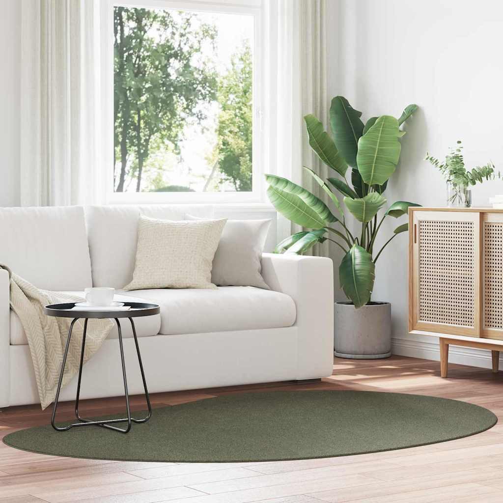 vidaXL Teppich Bereichsteppiche HUARTE Waldgrün 140 x 200 cm Polyester, Asymmetrisch
