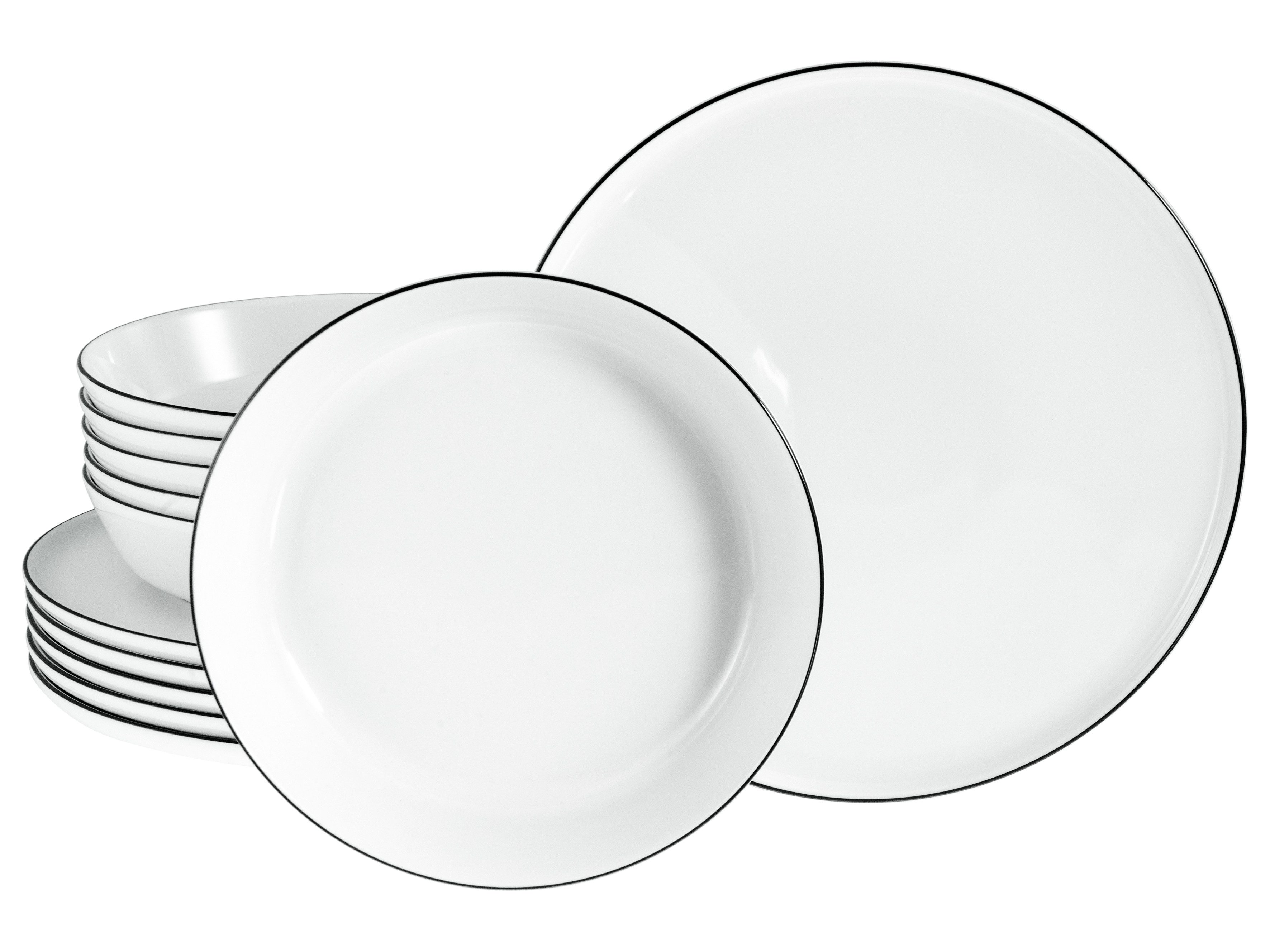Tafelservice Chef Collection Black Line, Tafel-Service 12-tlg