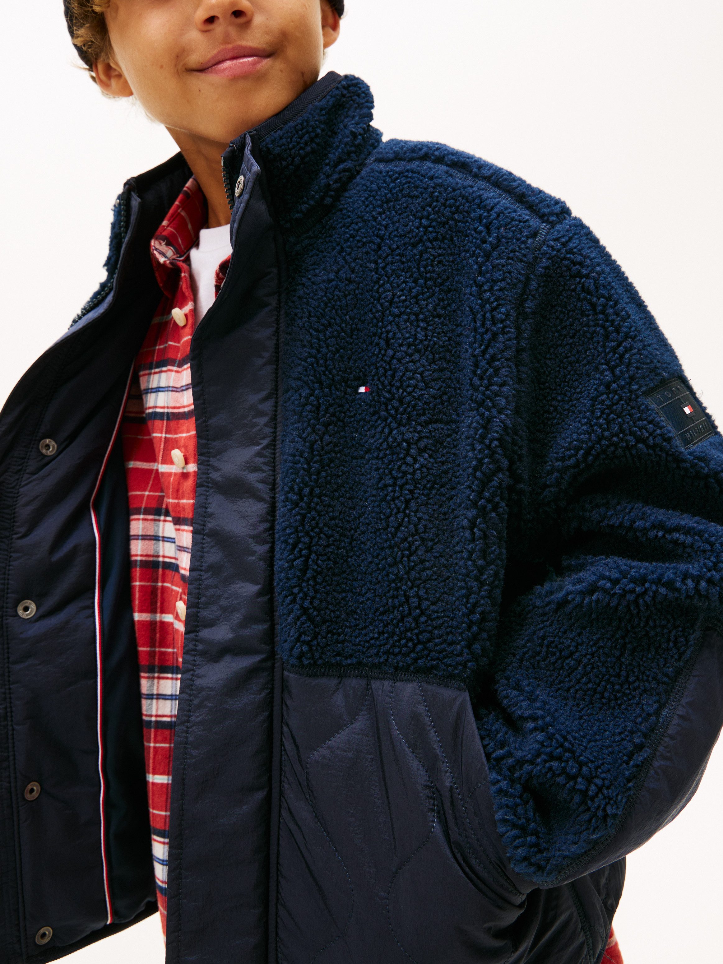 Tommy Hilfiger Bomberjacke TEDDY QUILTED BOMBER Regular fit, Kinder bis 16 Jahre
