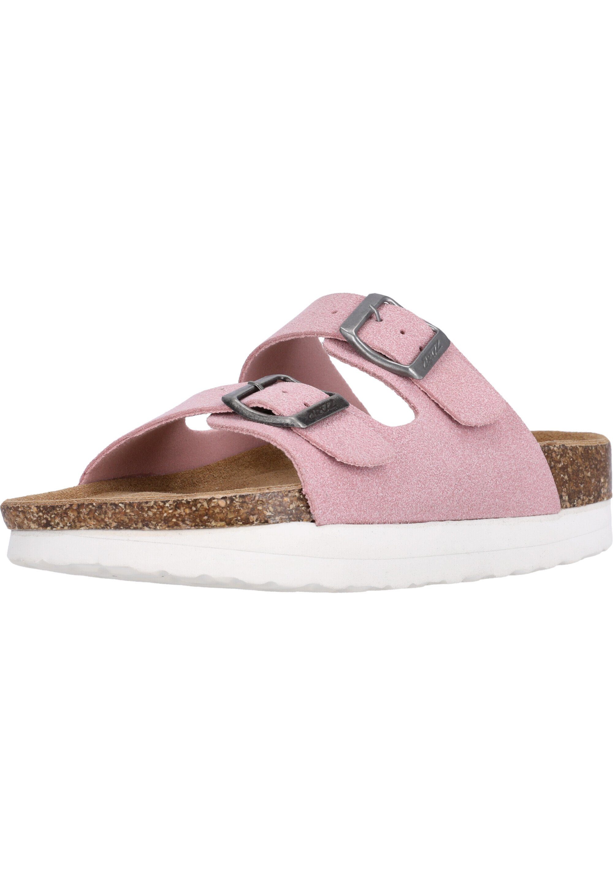 CRUZ Vousme Sandale mit bequemer Korksohle rosa