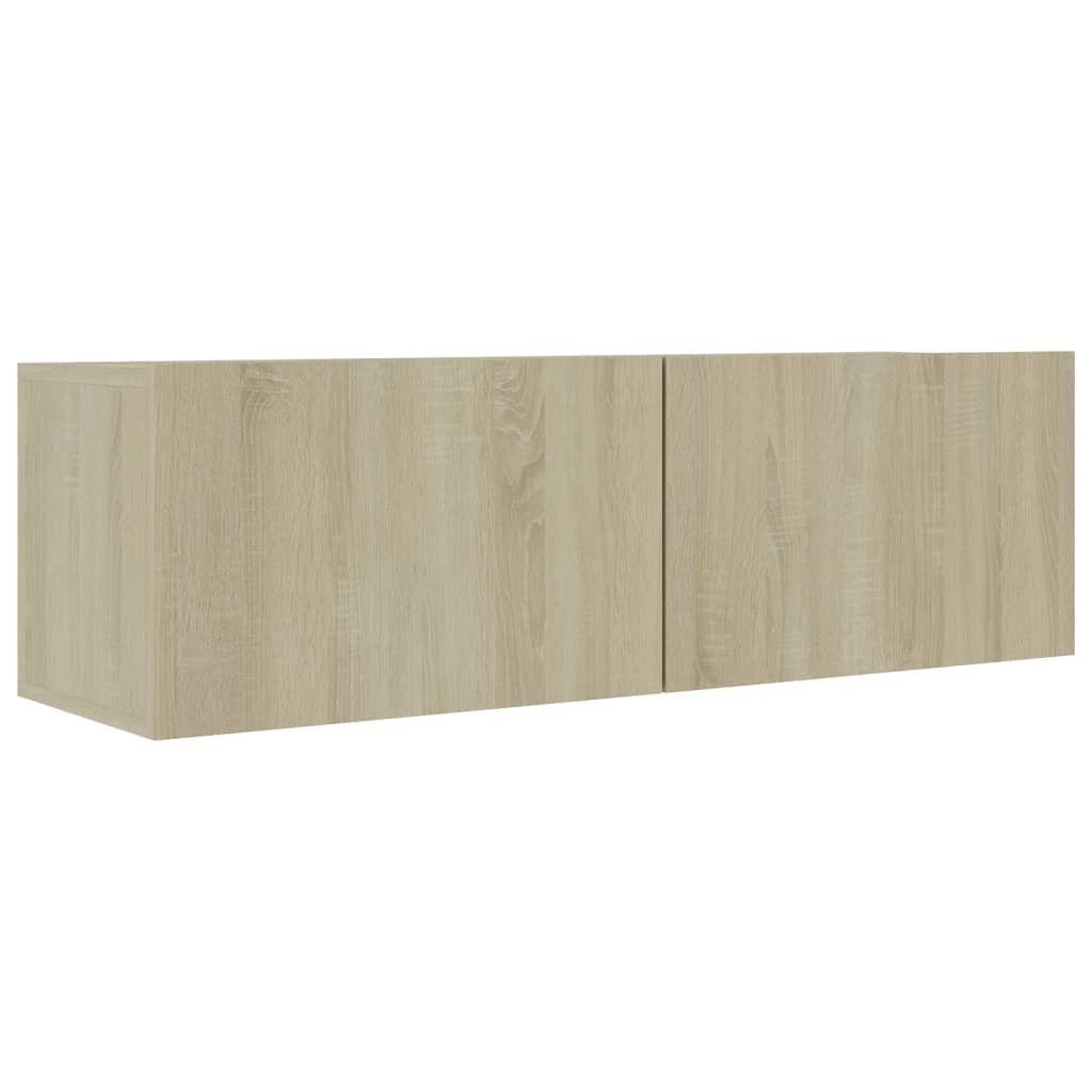 Kleiderschrank Spanplatte Sonoma-Eiche TV-Schrank-Set 2-tlg vidaXL