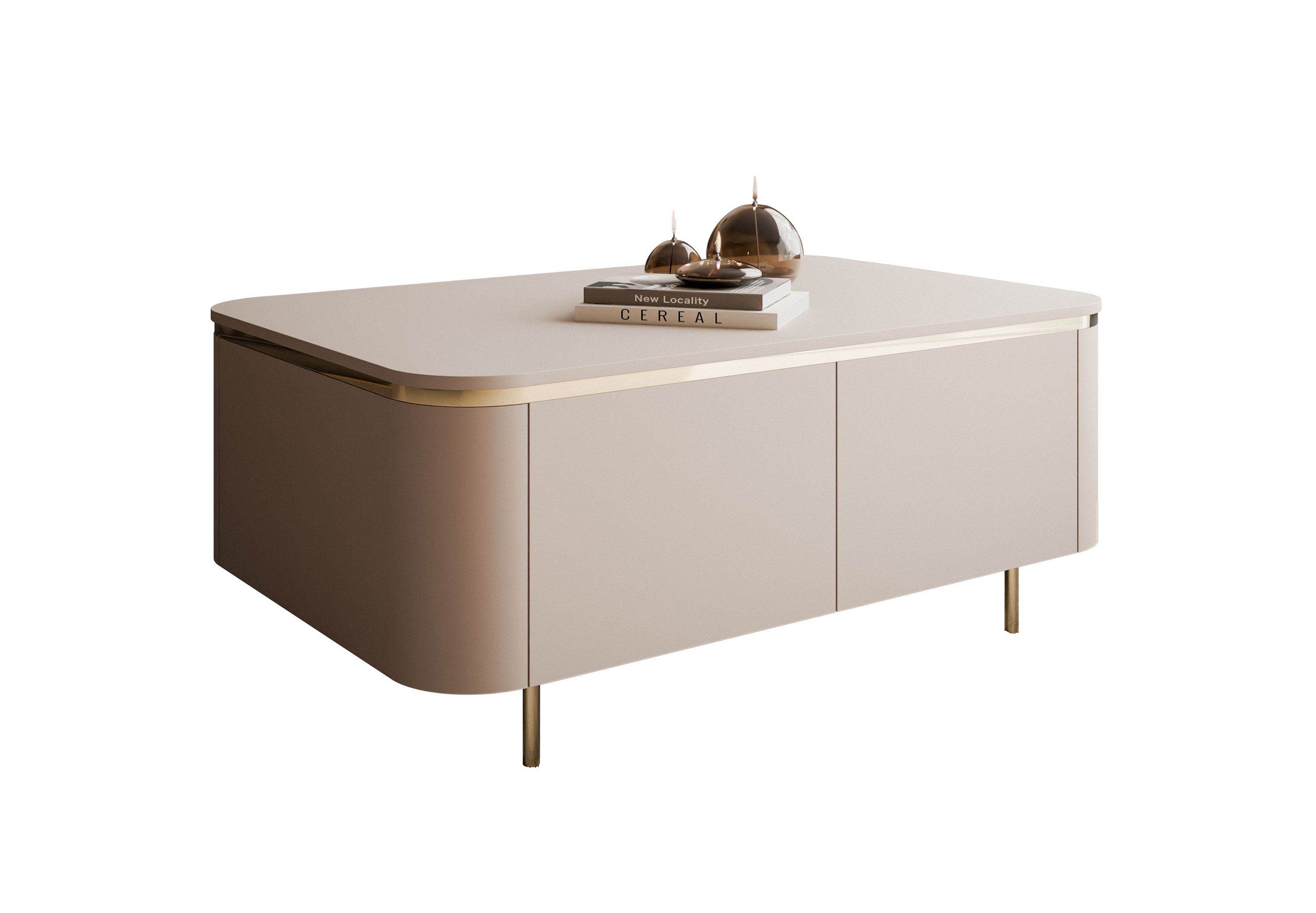 Lookway Couchtisch AVELINE auf geraden Beinen, 90x60x38 cm