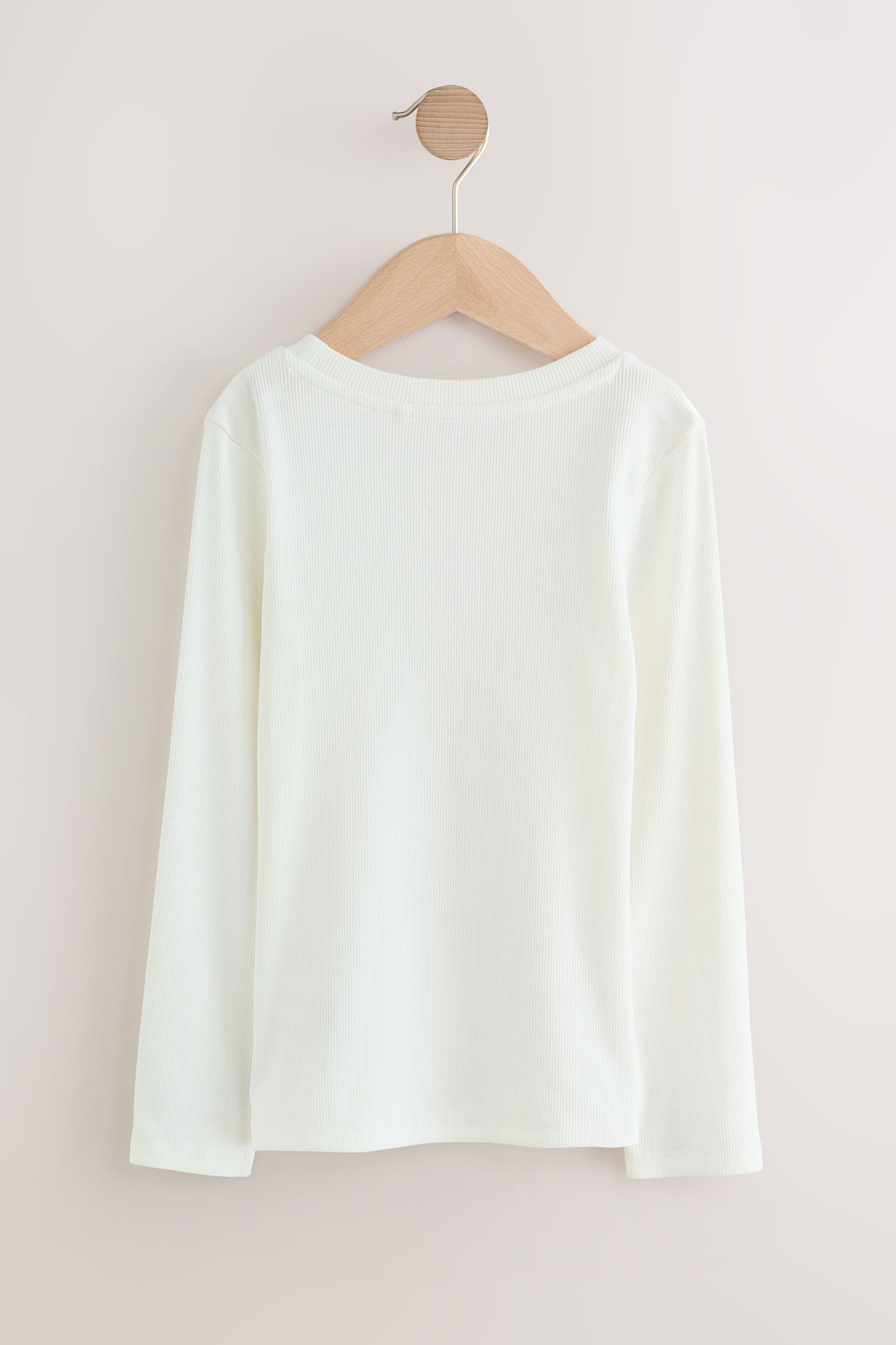 Next Langarmshirt 3er-Pack gerippte Langarmoberteile (3-tlg)