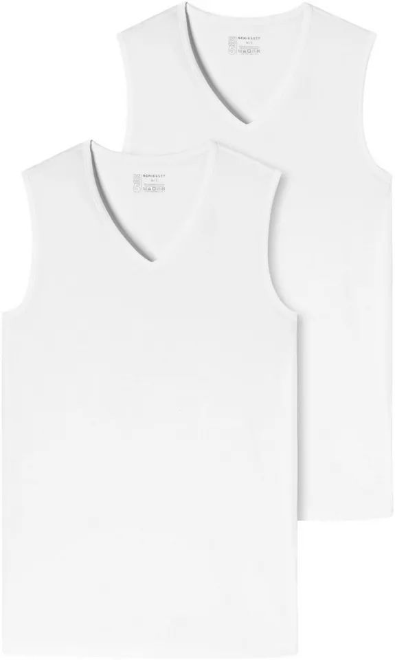 Schiesser Achselhemd 95/5 (2er-Pack) mit V-Ausschnitt