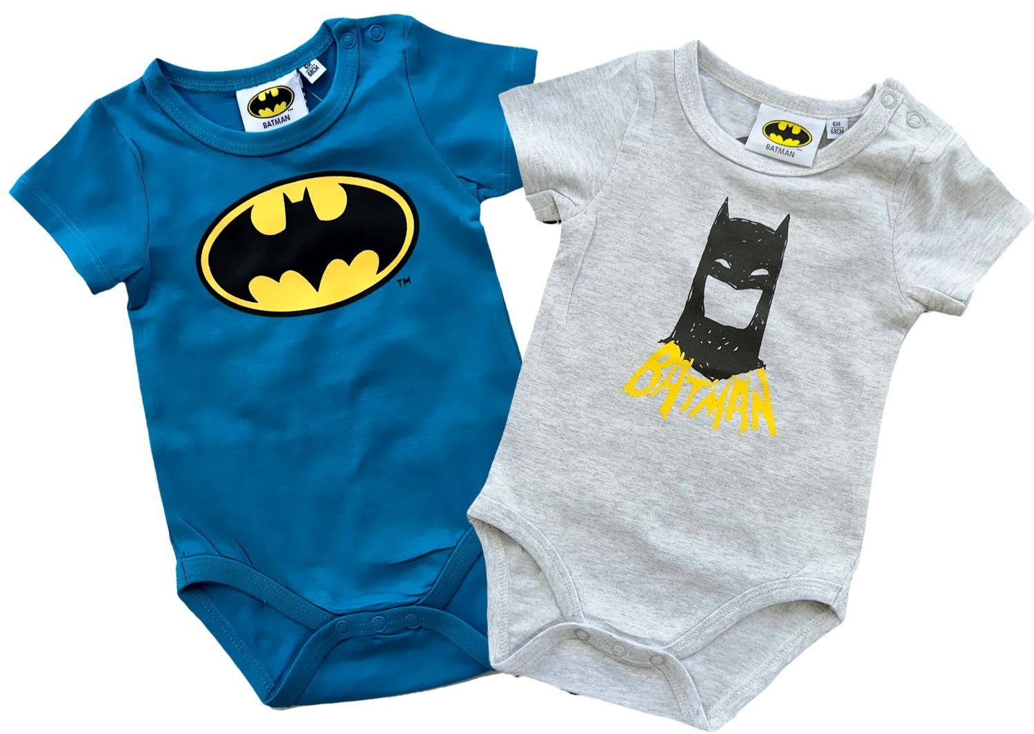 Batman Strampler 2x Batman Body Baby Strampler Jungen Strampelanzug 3 6 12 18 14 Monate