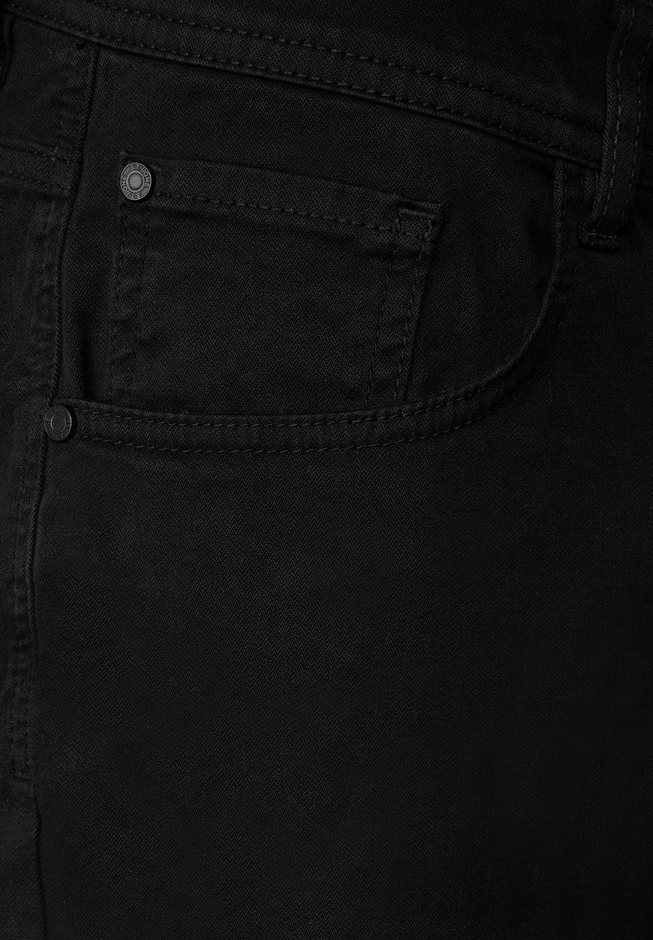 STREET ONE MEN 5-Pocket-Style Black Stoffhose