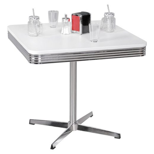 FINEBUY Esstisch »FB44894«, Esstisch KING 80 cm American Diner MDF Holz