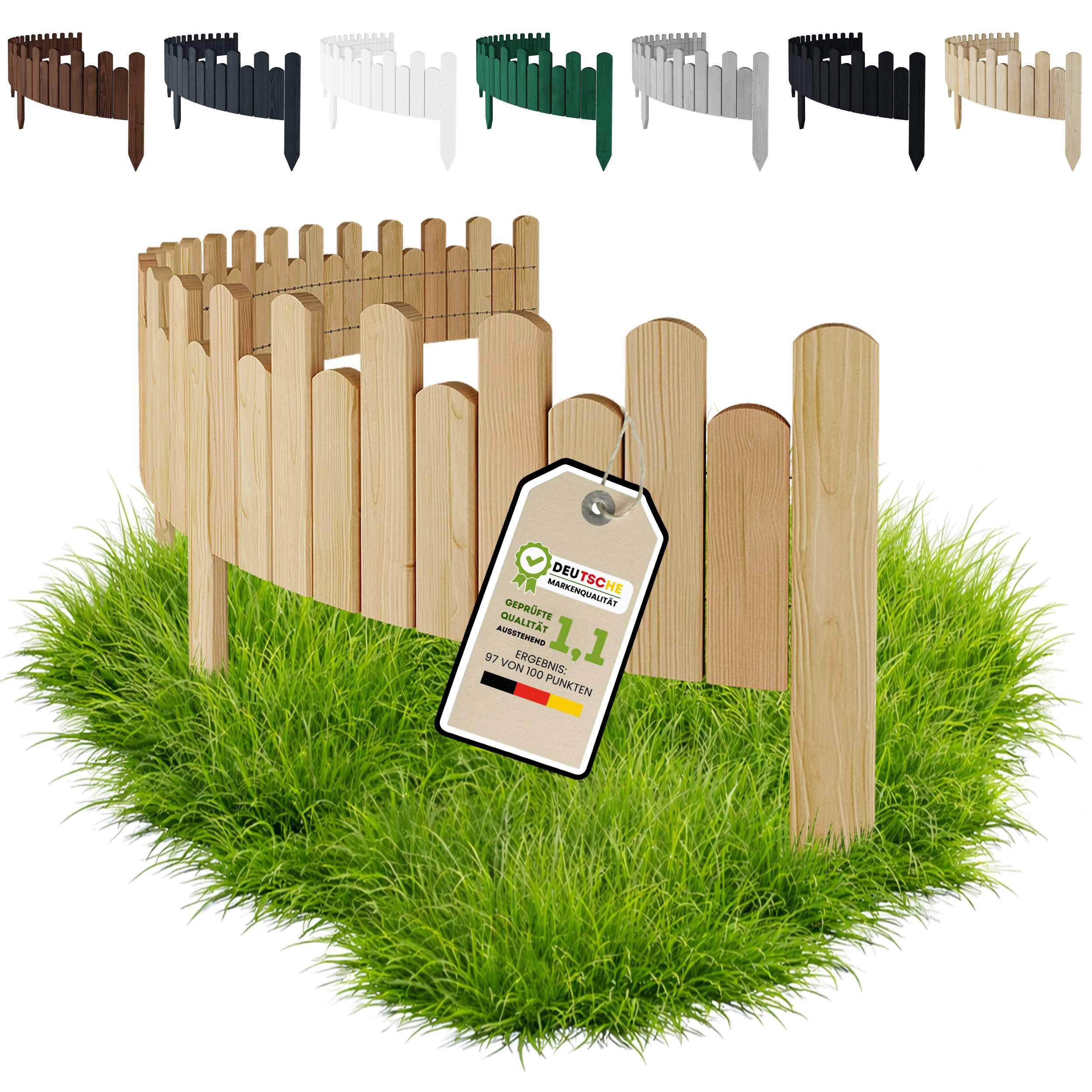Palisade Flexible Beeteinfassung Beetumrandung Rollborder Rasenkante Holzzaun
