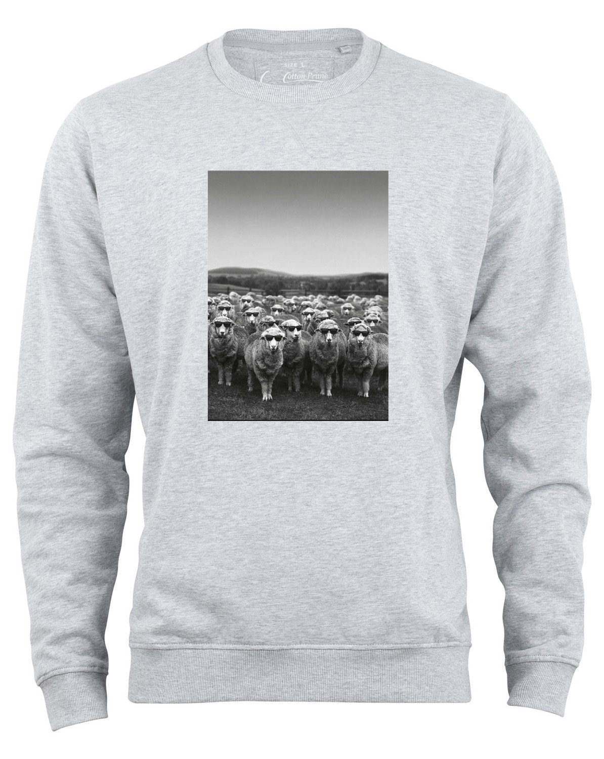 Cotton Prime® Sweatshirt mit weichem Innenfleece Grau-Melange