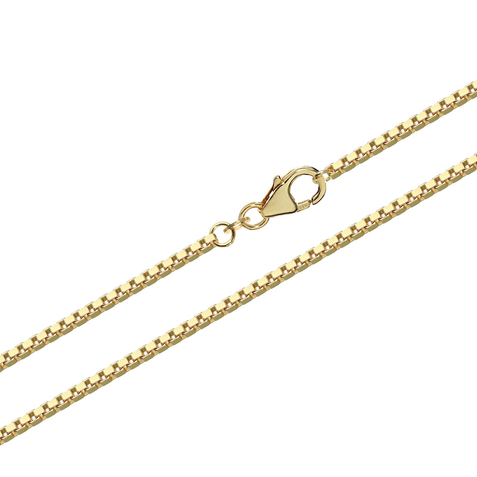 Karat 60cm Gelbgold Echte 14 Goldkette Venezia Kettenanhänger Halskette Veneziane, füt 585 NKlaus