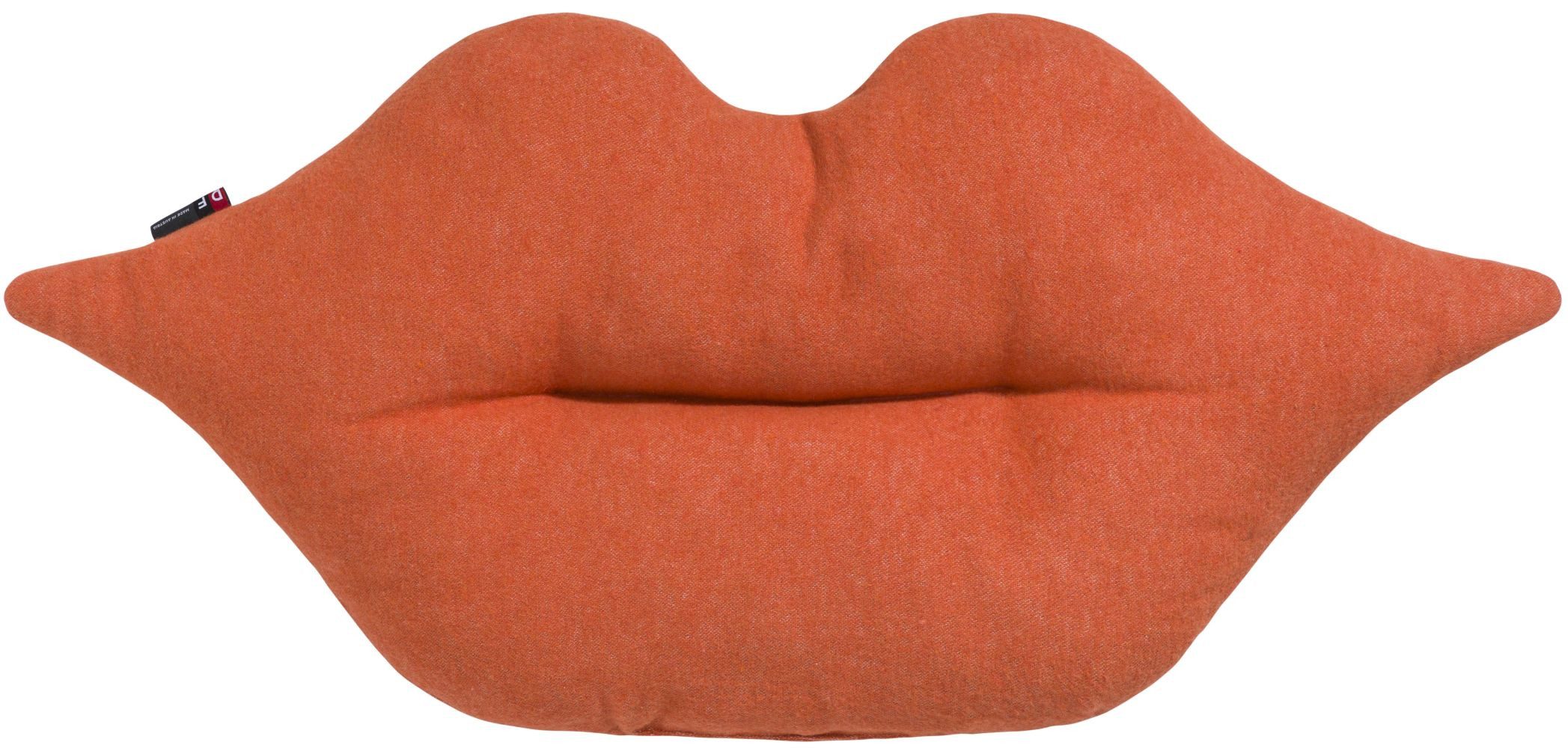 DAVID FUSSENEGGER Dekokissen gefüllt Silvretta 'Lips' 35 x 80 cm Dunkelorange