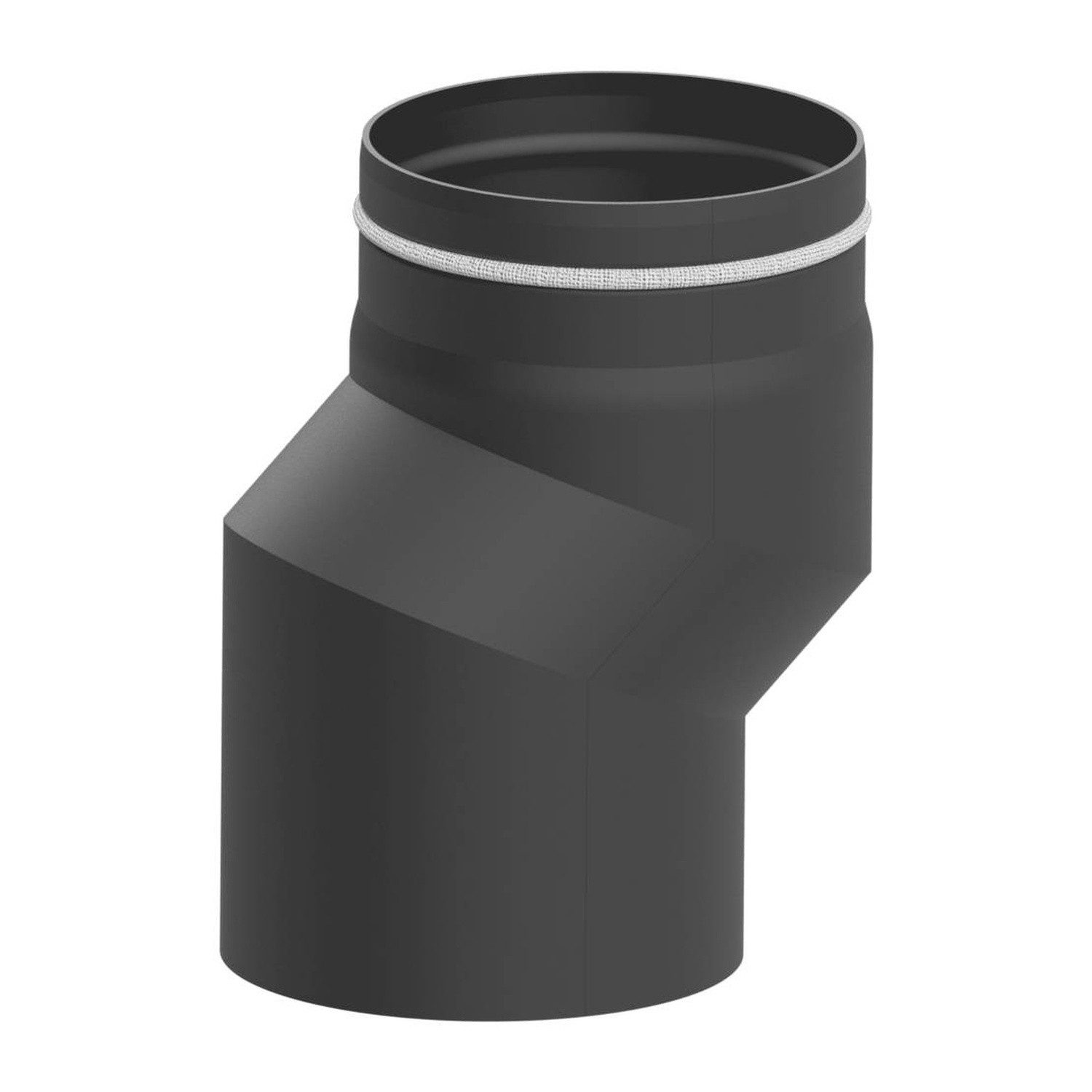 Raik Ofenrohr Raik Versatzbogen 150x224x2,00mm eingezogen V=20mm grau für Ofenrohr, Bogen
